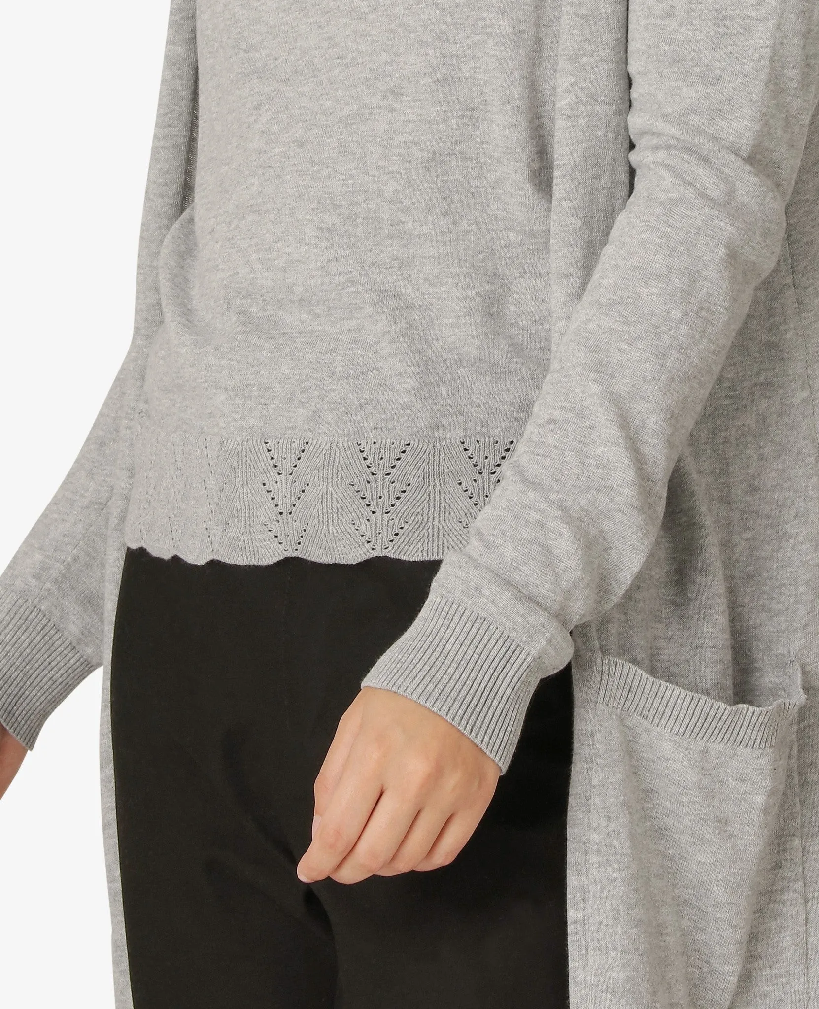 ESSENTIAL COTTON MELANGE CARDIGAN