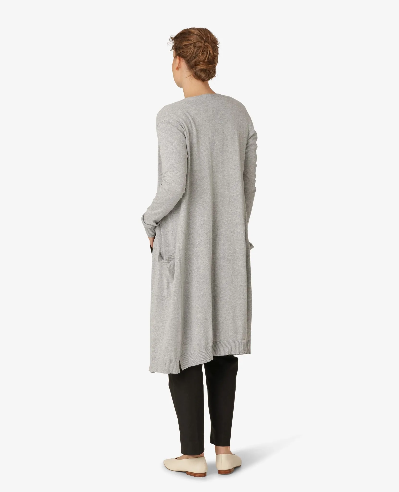 ESSENTIAL COTTON MELANGE CARDIGAN