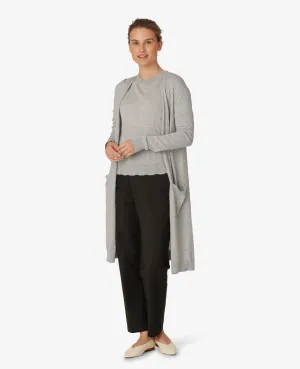 ESSENTIAL COTTON MELANGE CARDIGAN