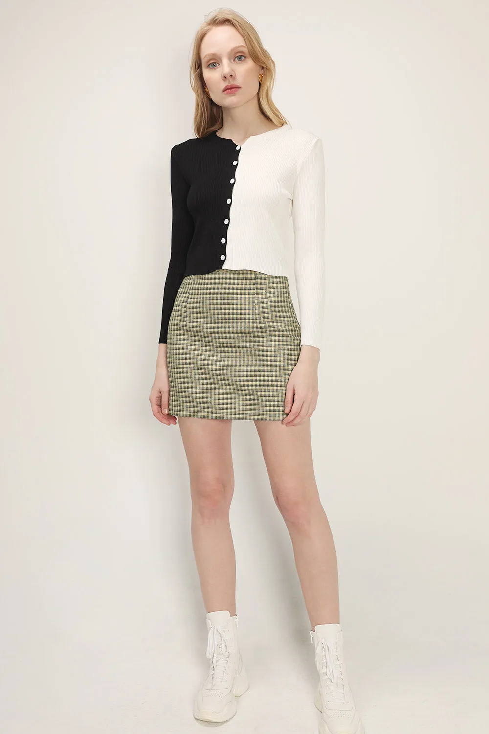 Eva Color Block Ribbed Cardigan
