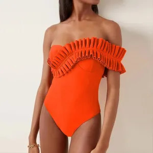 Flirty Ruffle Bombshell Swimsuit