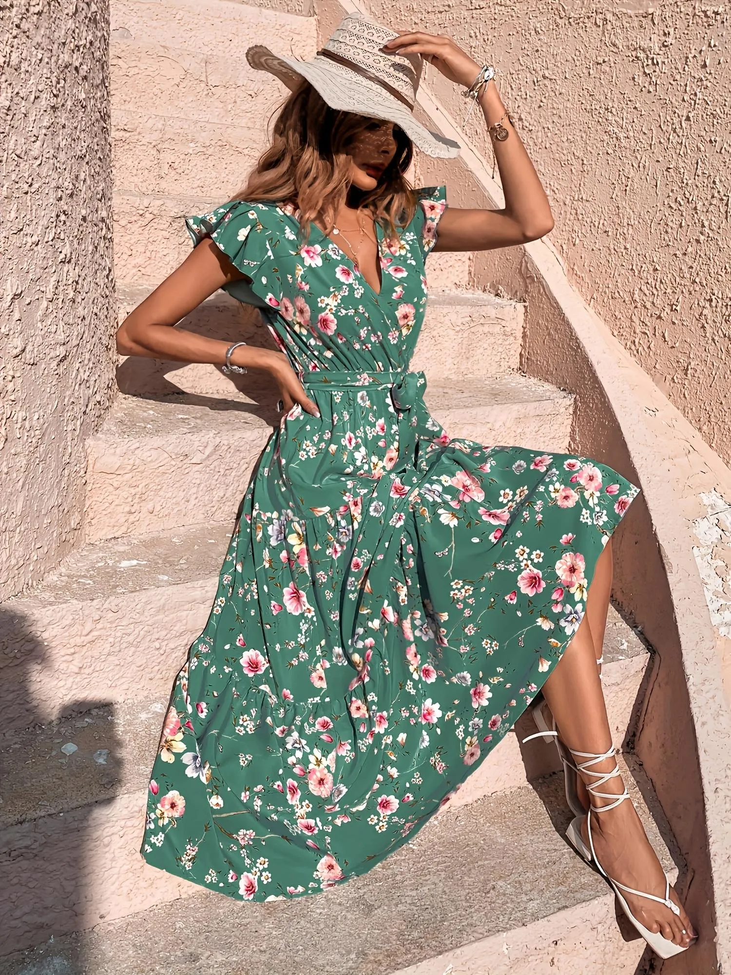Floral Print Maxi Dress