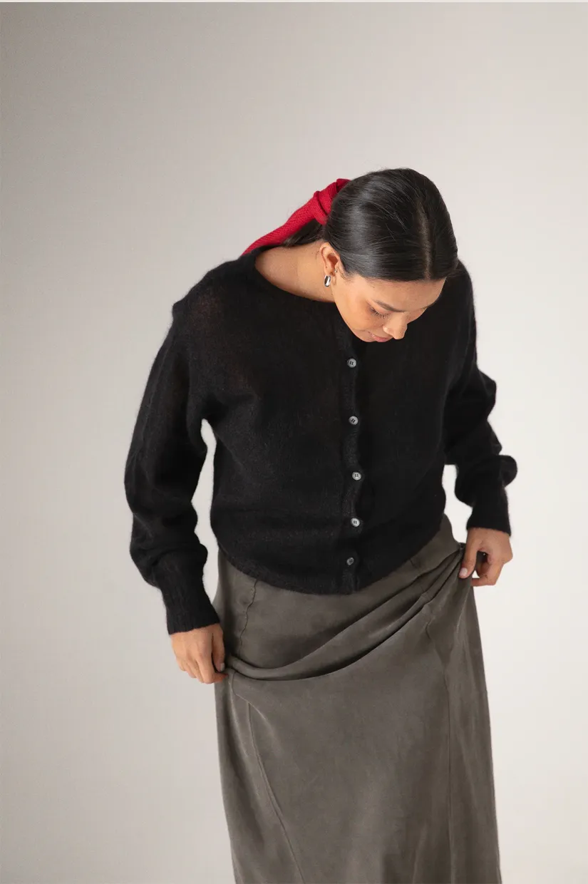 Francie The Fleur Cardigan - Black