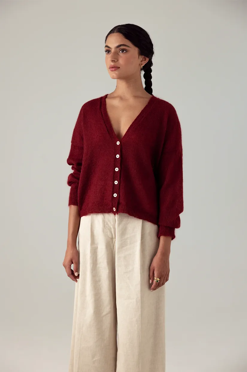 Francie The Mist Cardigan - Cherry