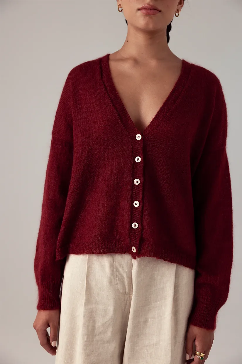 Francie The Mist Cardigan - Cherry