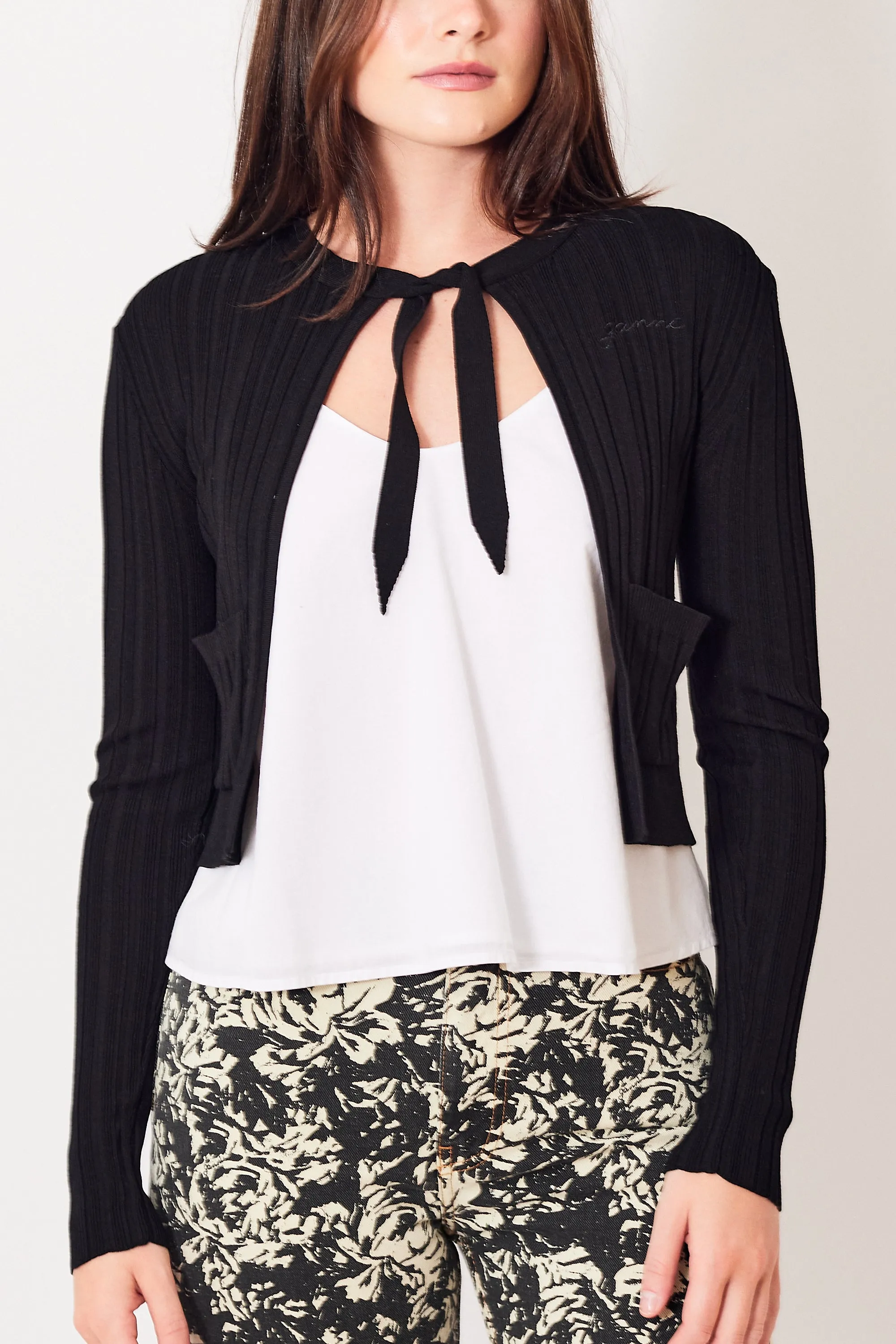 Ganni Light Viscose Rib Cardigan