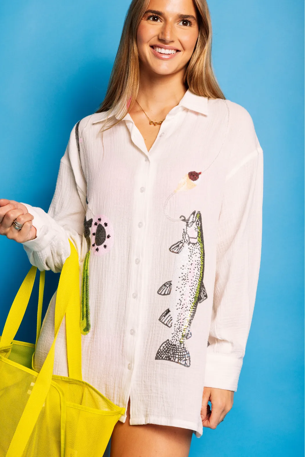 Gauze Fishing Cover Up