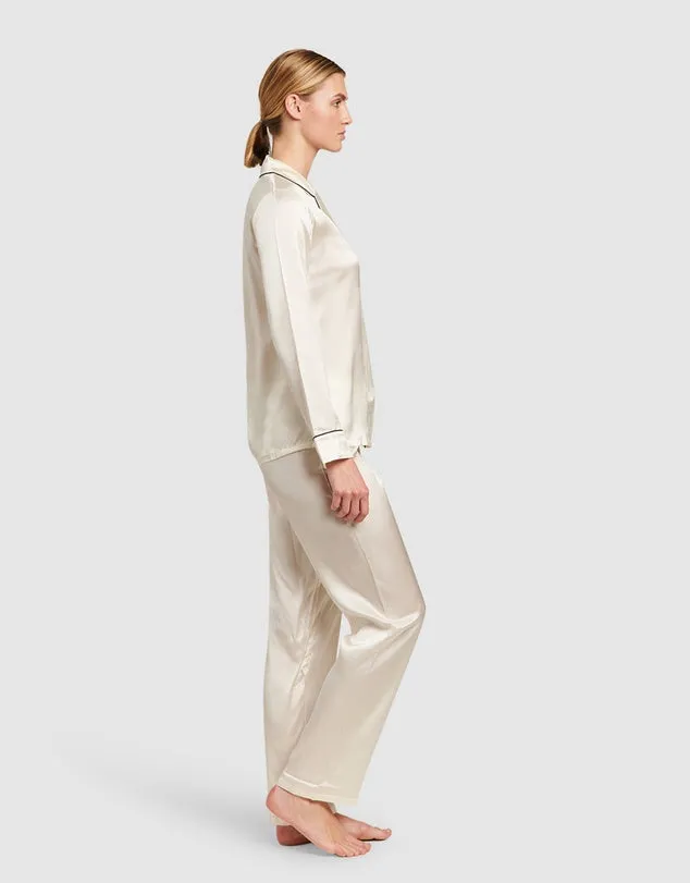 Ginia - Fine Finishes Pyjama Set - Creme