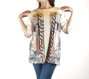 Gorman x Jess Johnson Egyptian-inspired print tee shirt top size 10