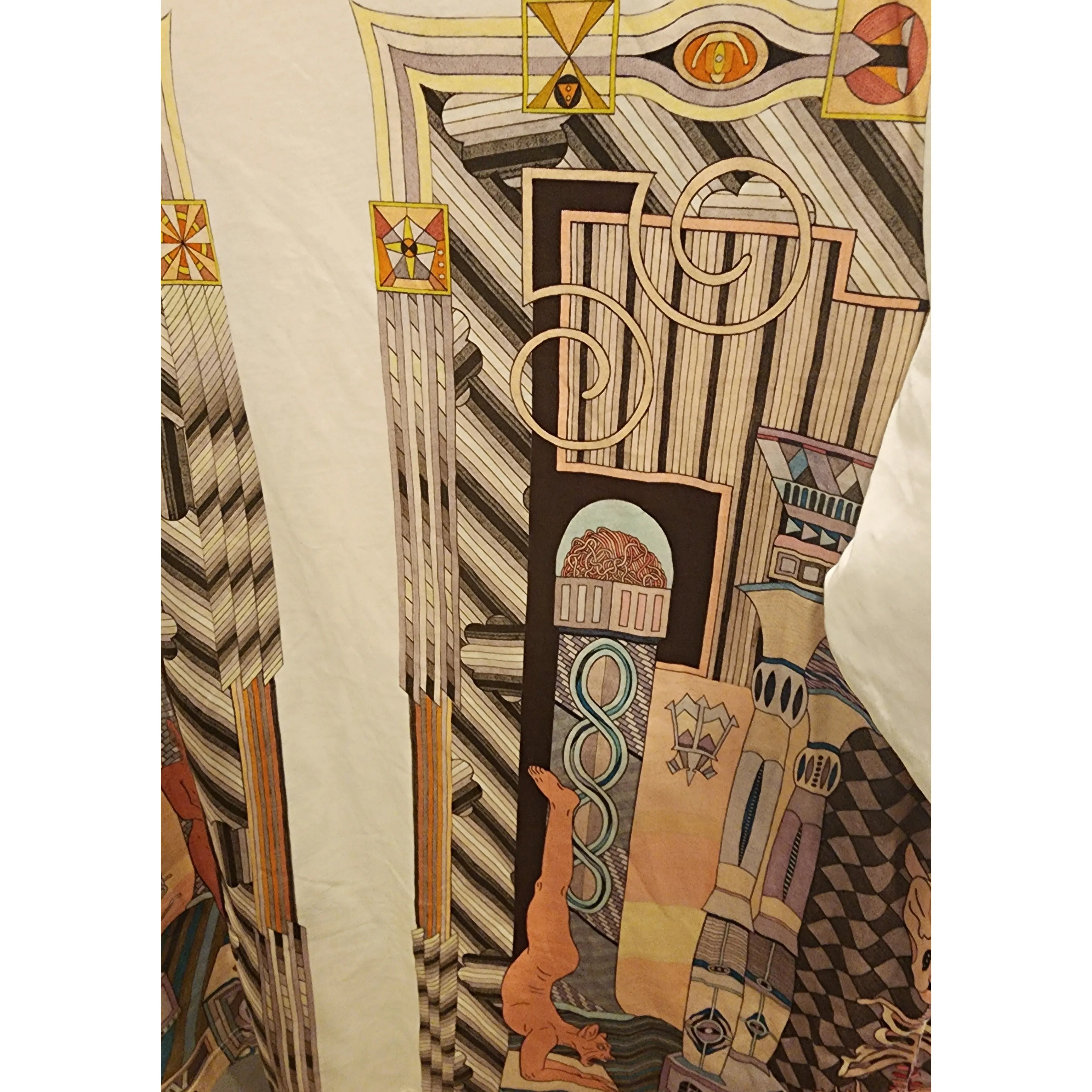 Gorman x Jess Johnson Egyptian-inspired print tee shirt top size 10