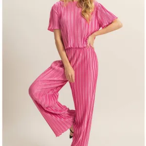 Harley Plisse Short Sleeve Top & Pants Set