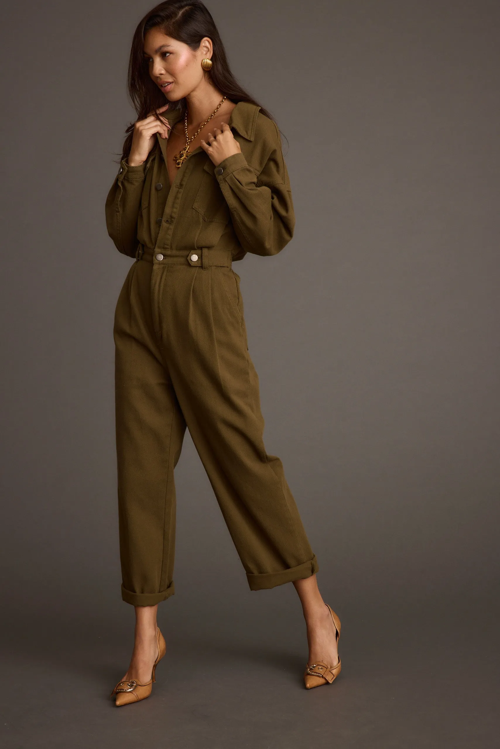 Hendrix Olive Straight Leg Jumpsuit