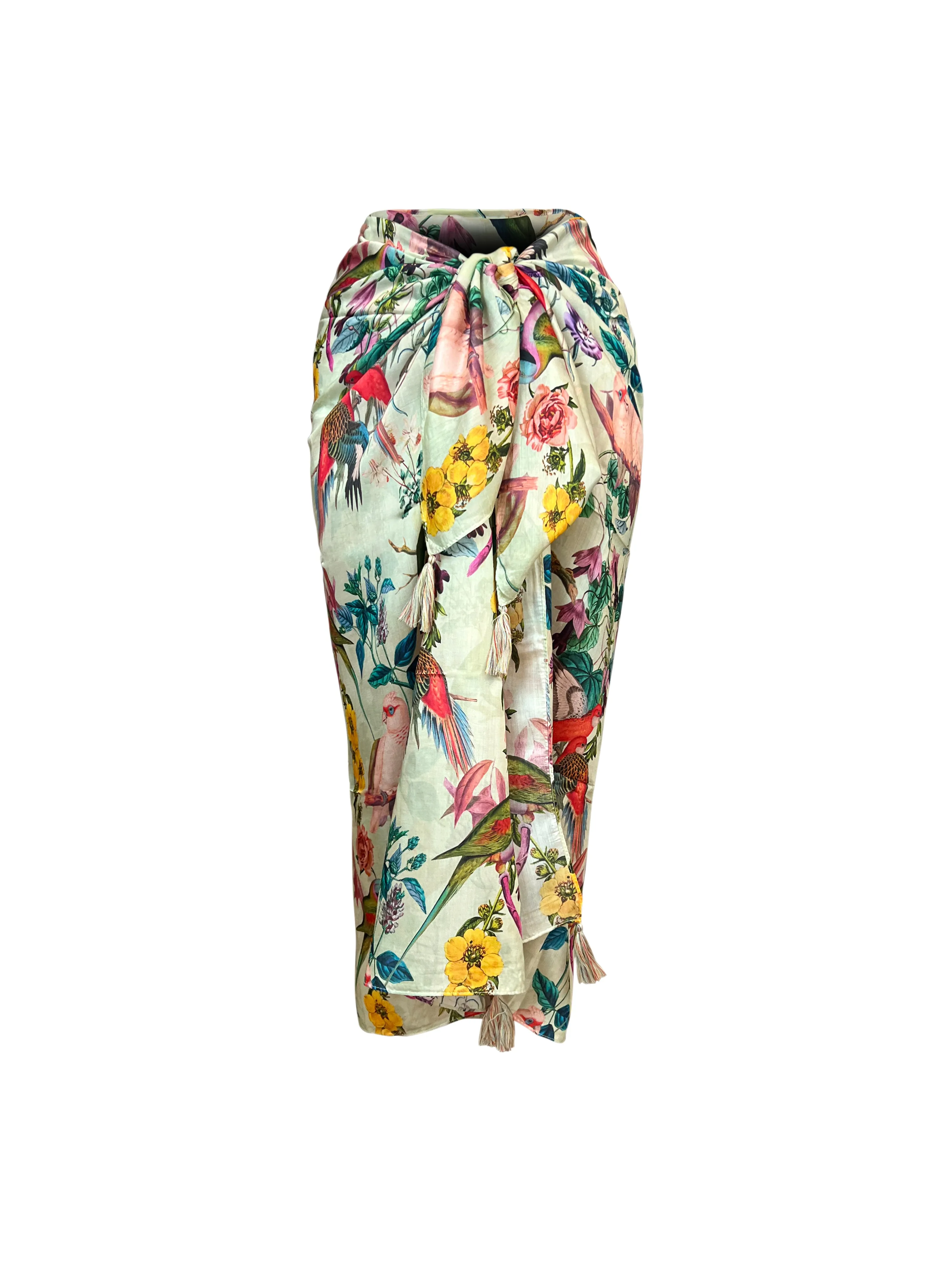 Humming Bird 105x150cm Pareo w Tassels - Resort Collection