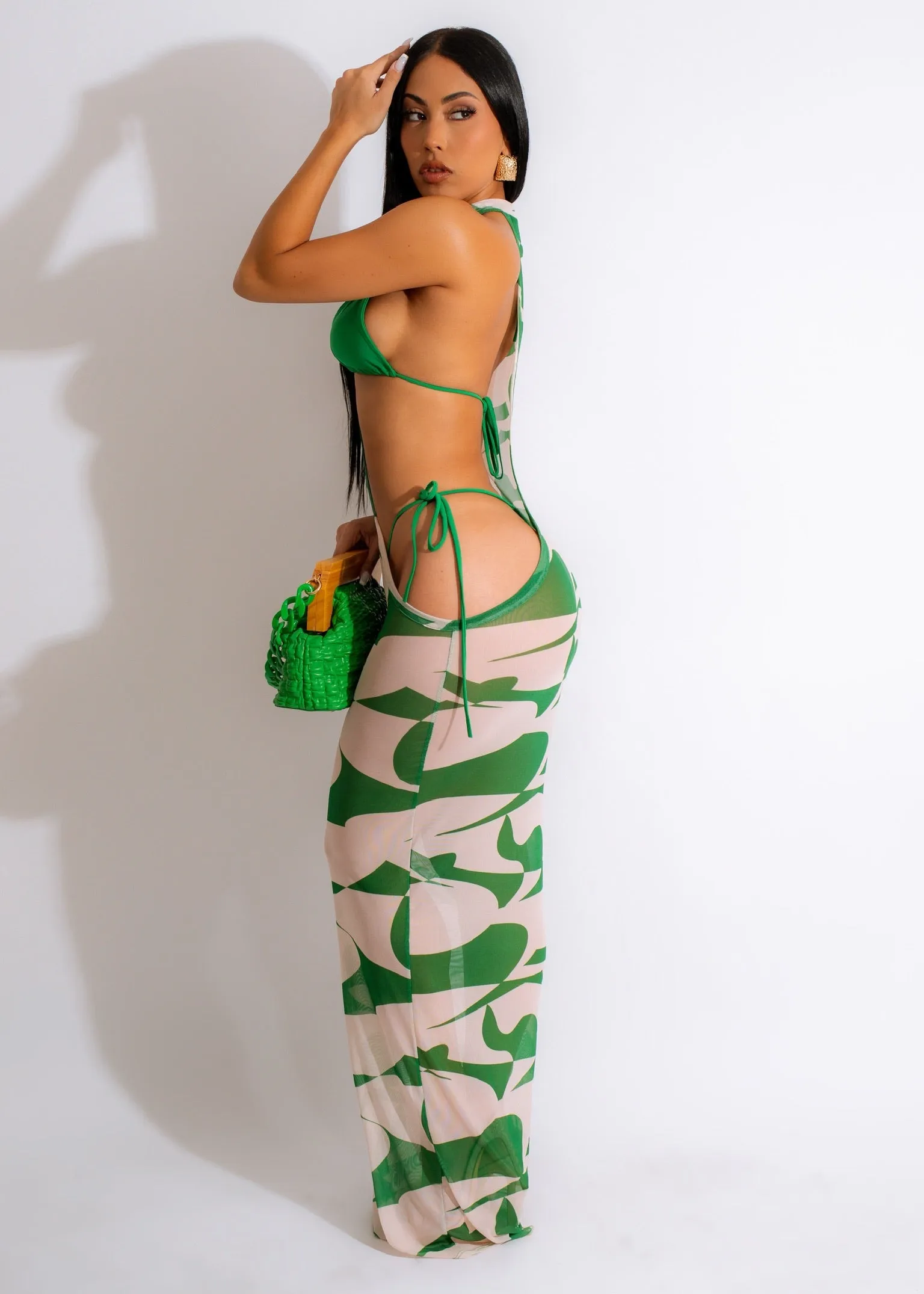 Innocence Mesh Bikini Set Green