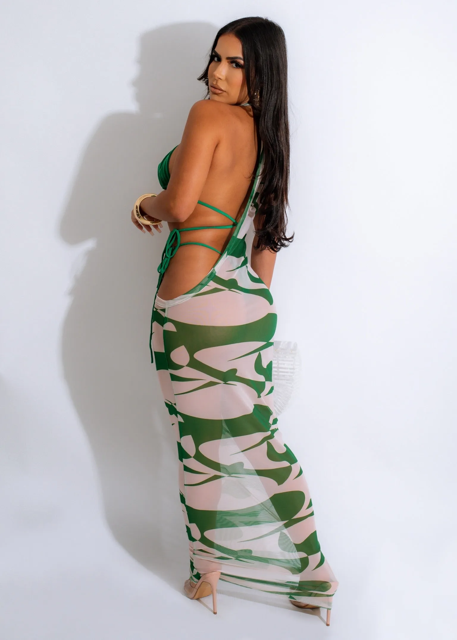 Innocence Mesh Bikini Set Green