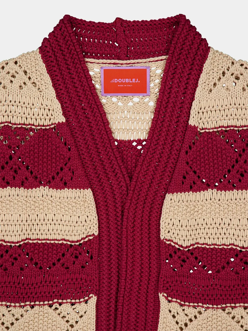 Ivory and Red Summer Bolero