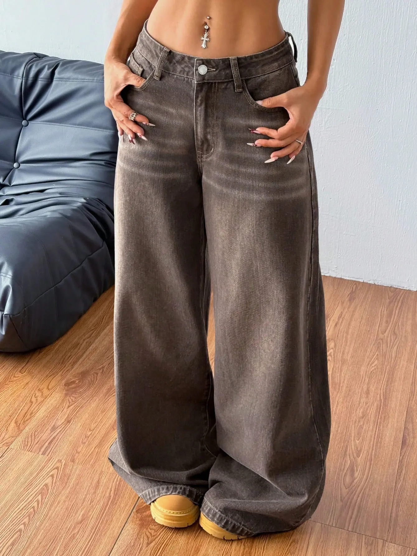 Jeans Coolane de pierna ancha para mujer  CR