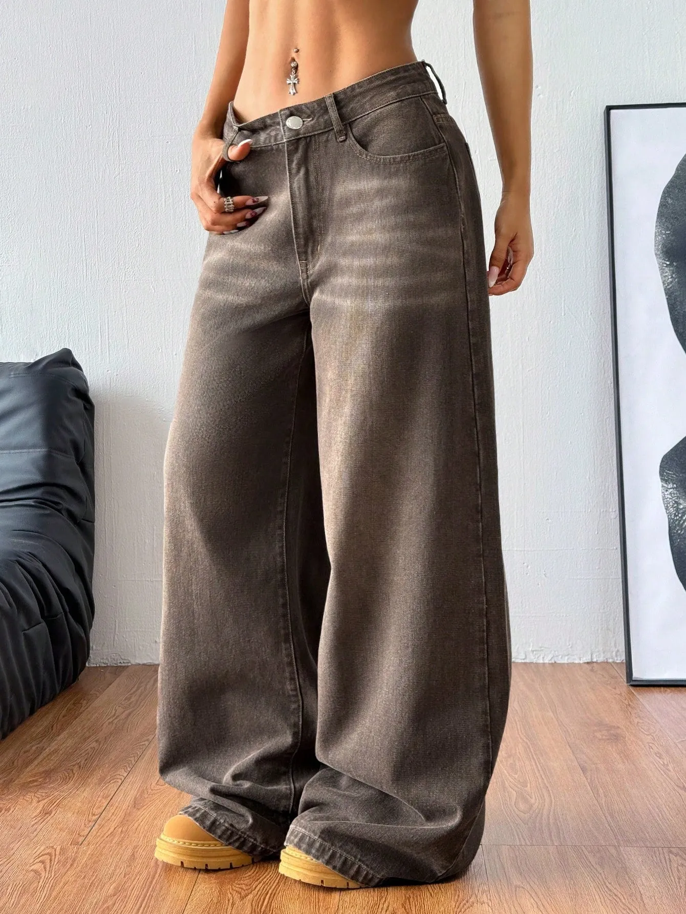 Jeans Coolane de pierna ancha para mujer  CR
