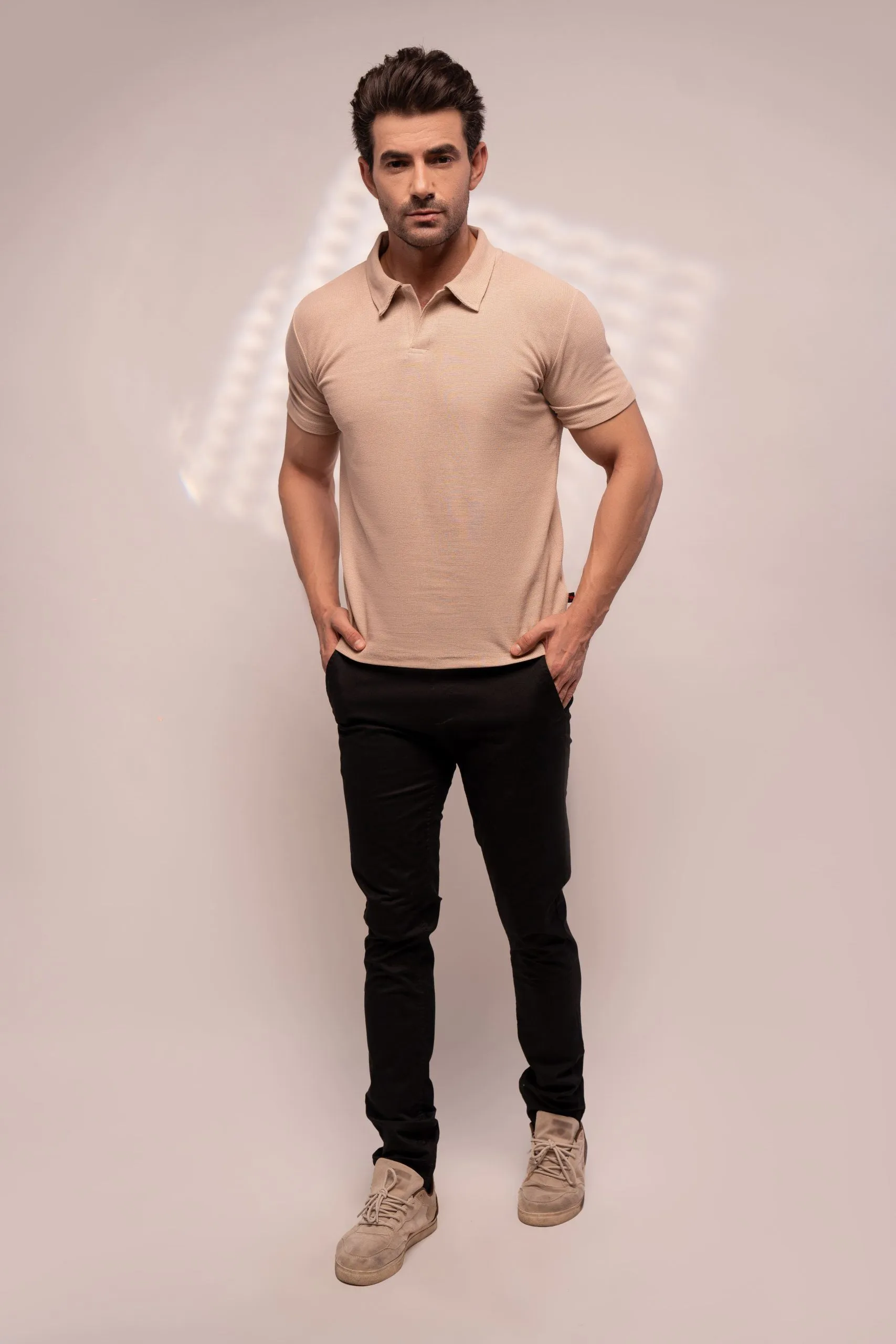 Johnny Collar Ostrich (Beige)
