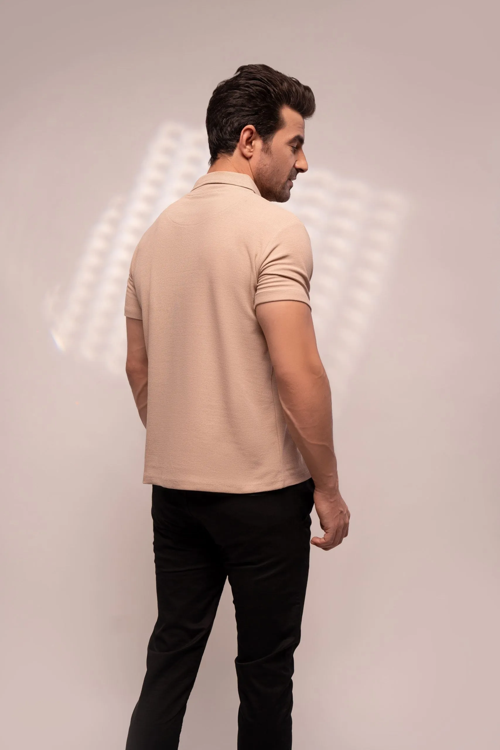 Johnny Collar Ostrich (Beige)