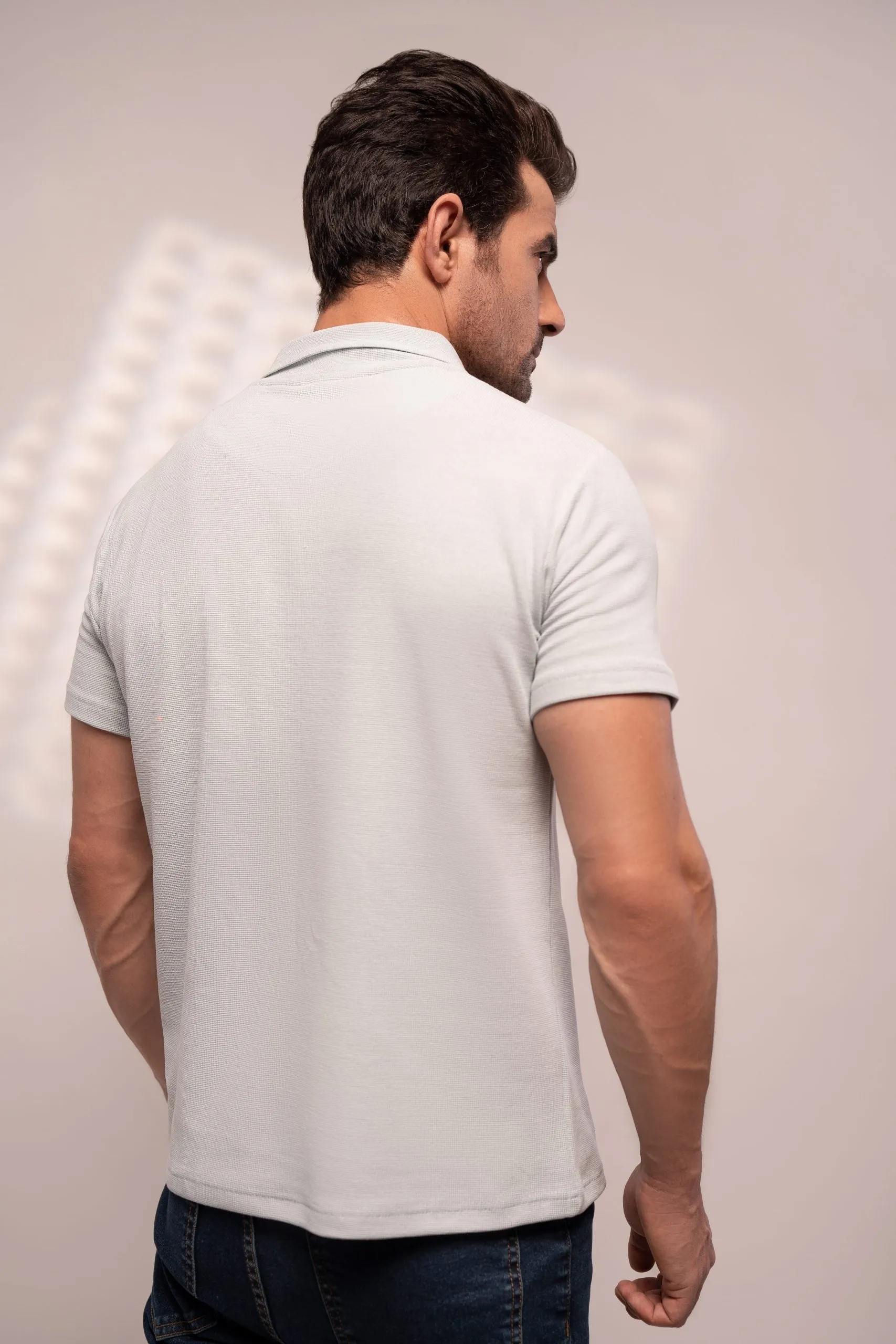 Johnny Collar Ostrich (Ice Blue)