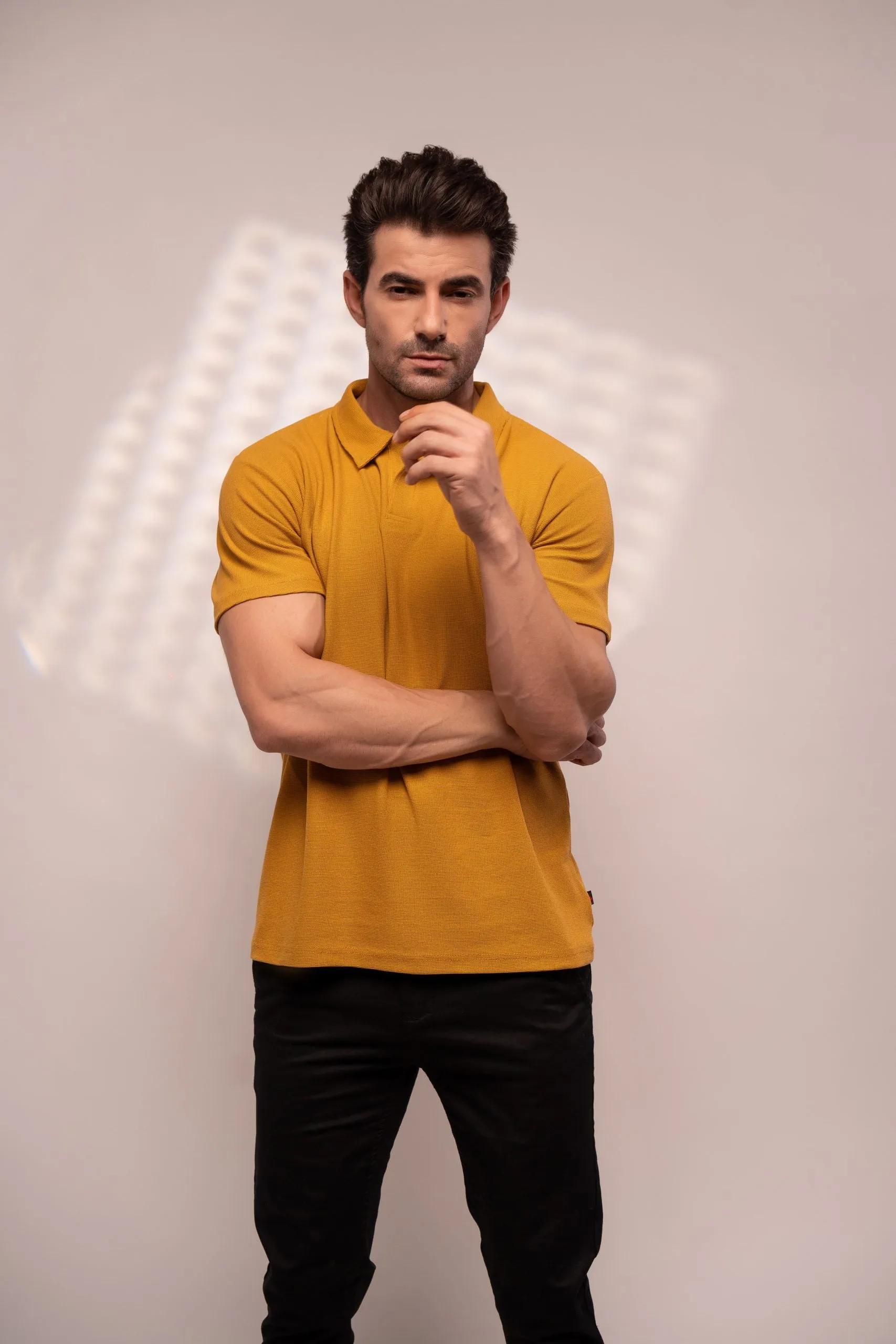 Johnny Collar Ostrich (Yellow)