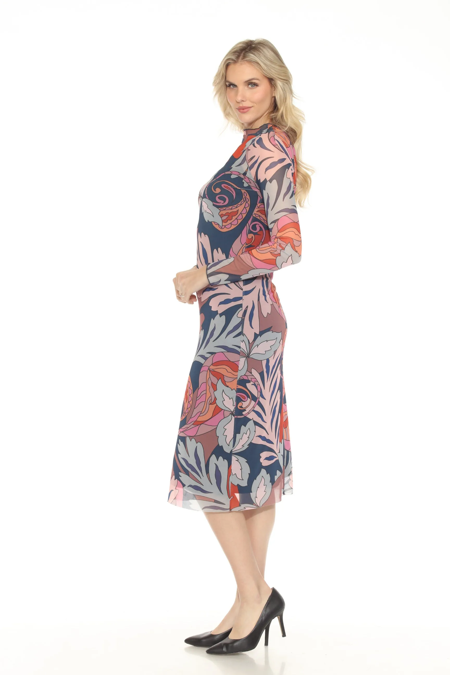 Johnny Was Jade Cole Mesh Midi Dress L33524-9