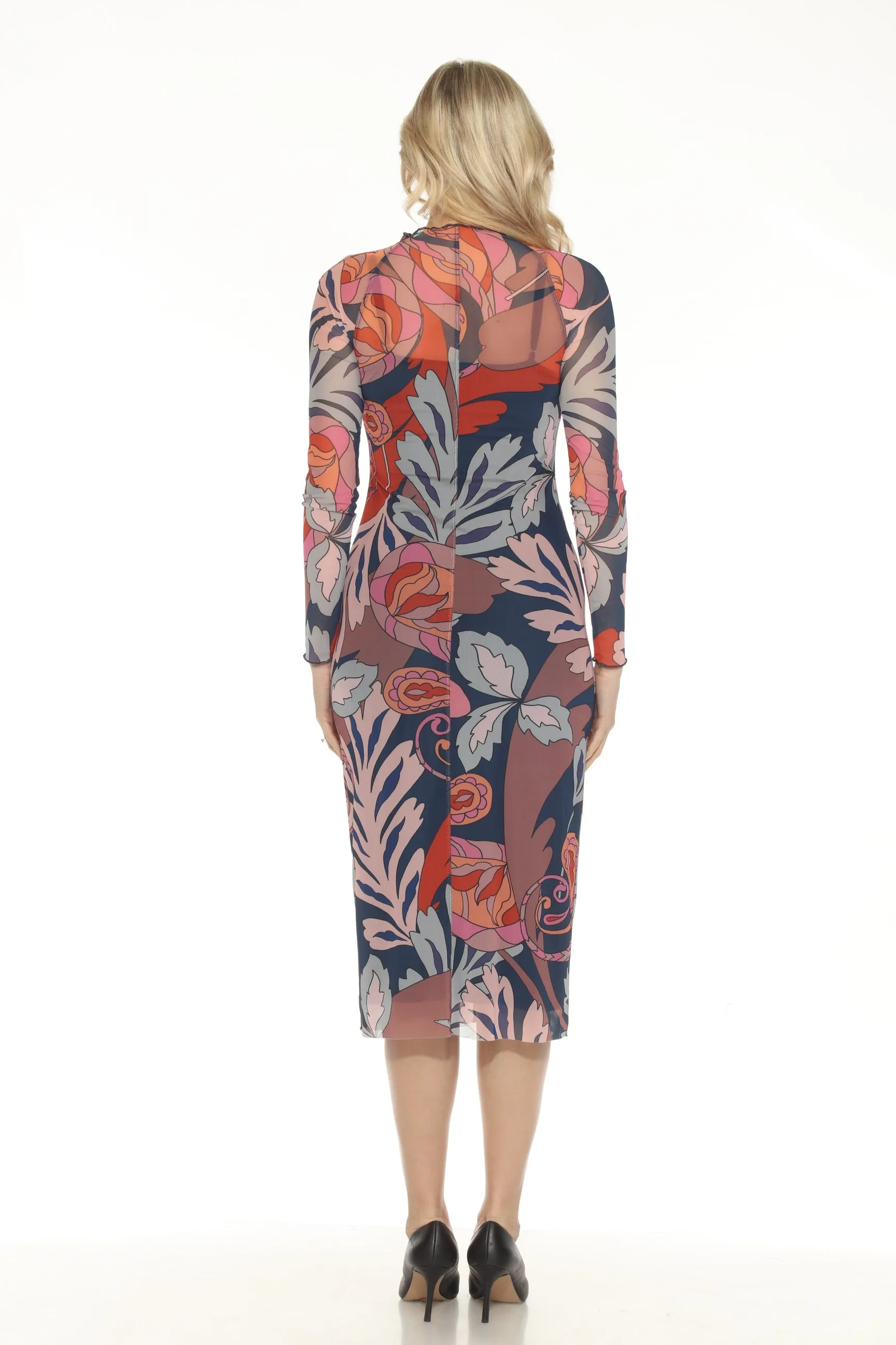 Johnny Was Jade Cole Mesh Midi Dress L33524-9