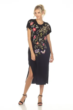Johnny Was JWLA Osaka Relaxed Knit Midi T-Shirt Dress J37123