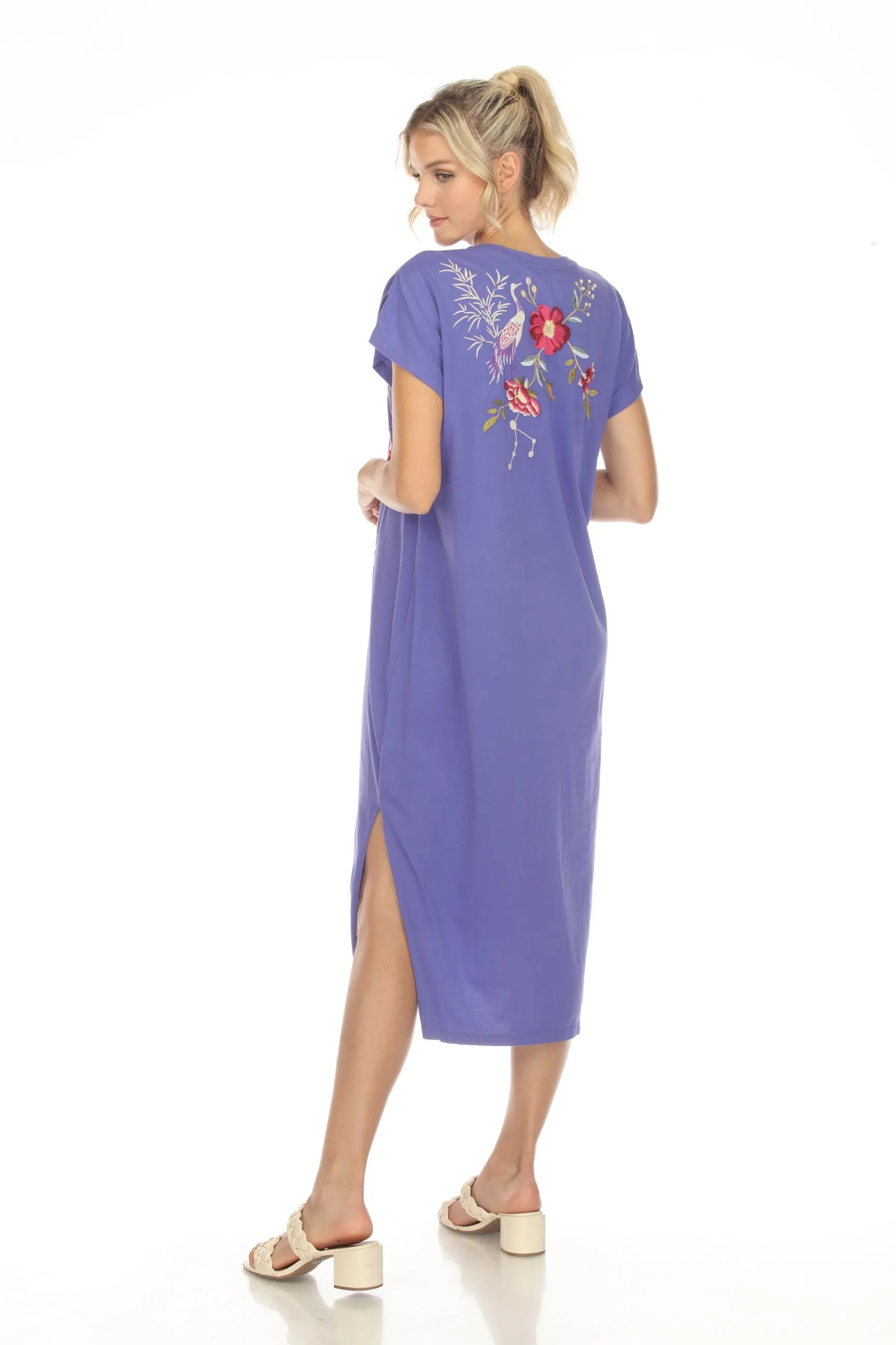 Johnny Was JWLA Osaka Relaxed Knit Midi T-Shirt Dress J37123
