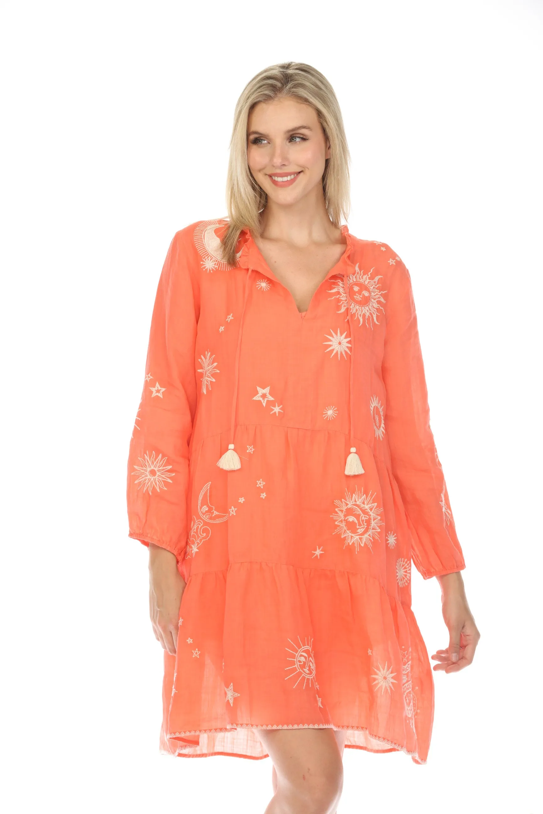 Johnny Was Workshop Andromeda Tiered Field Dress Boho Chic W33224 *