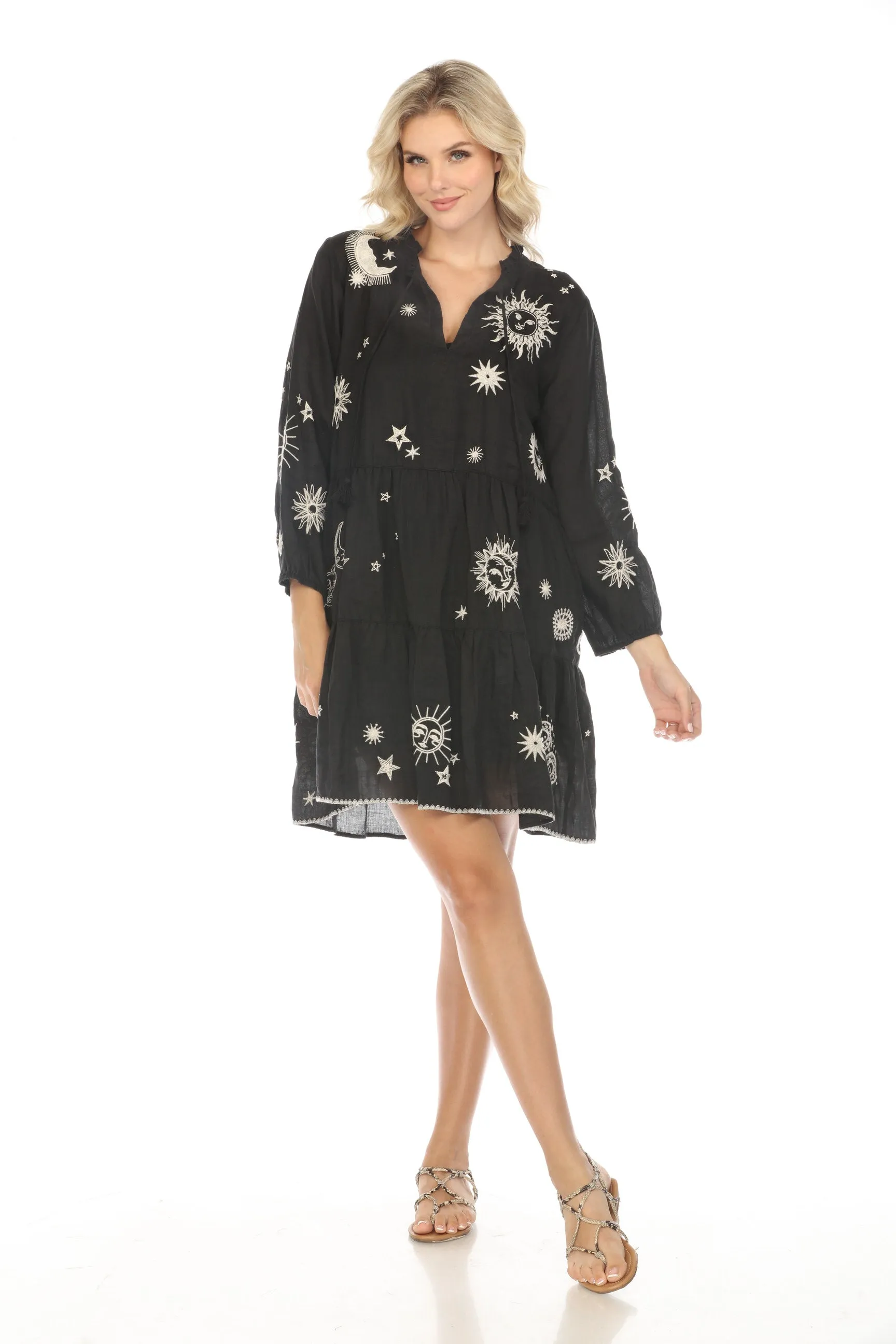 Johnny Was Workshop Andromeda Tiered Field Dress Boho Chic W33224 *