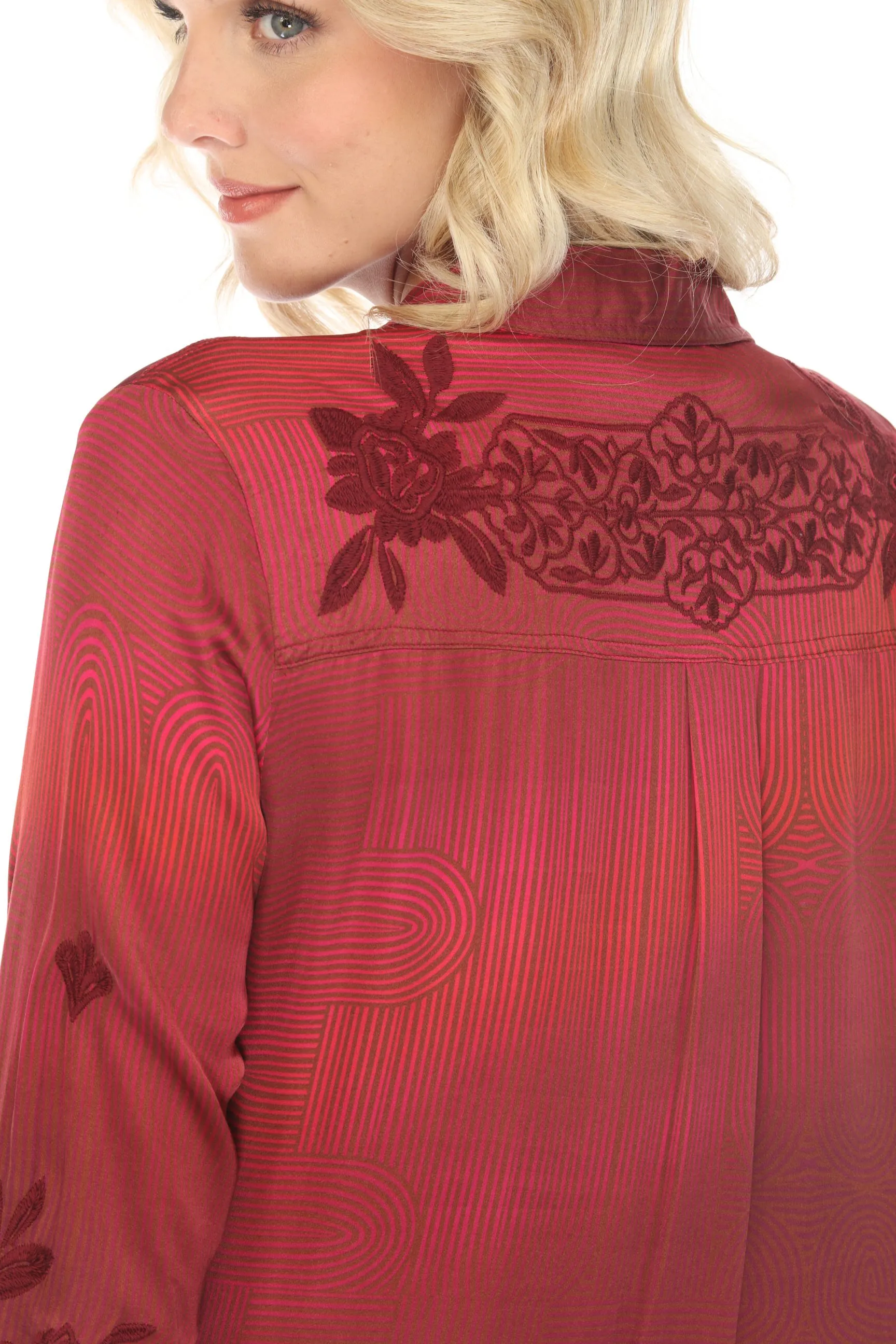 Johnny Was Workshop Kiana Relaxed Overshirt Dress W27923 Boho Chic