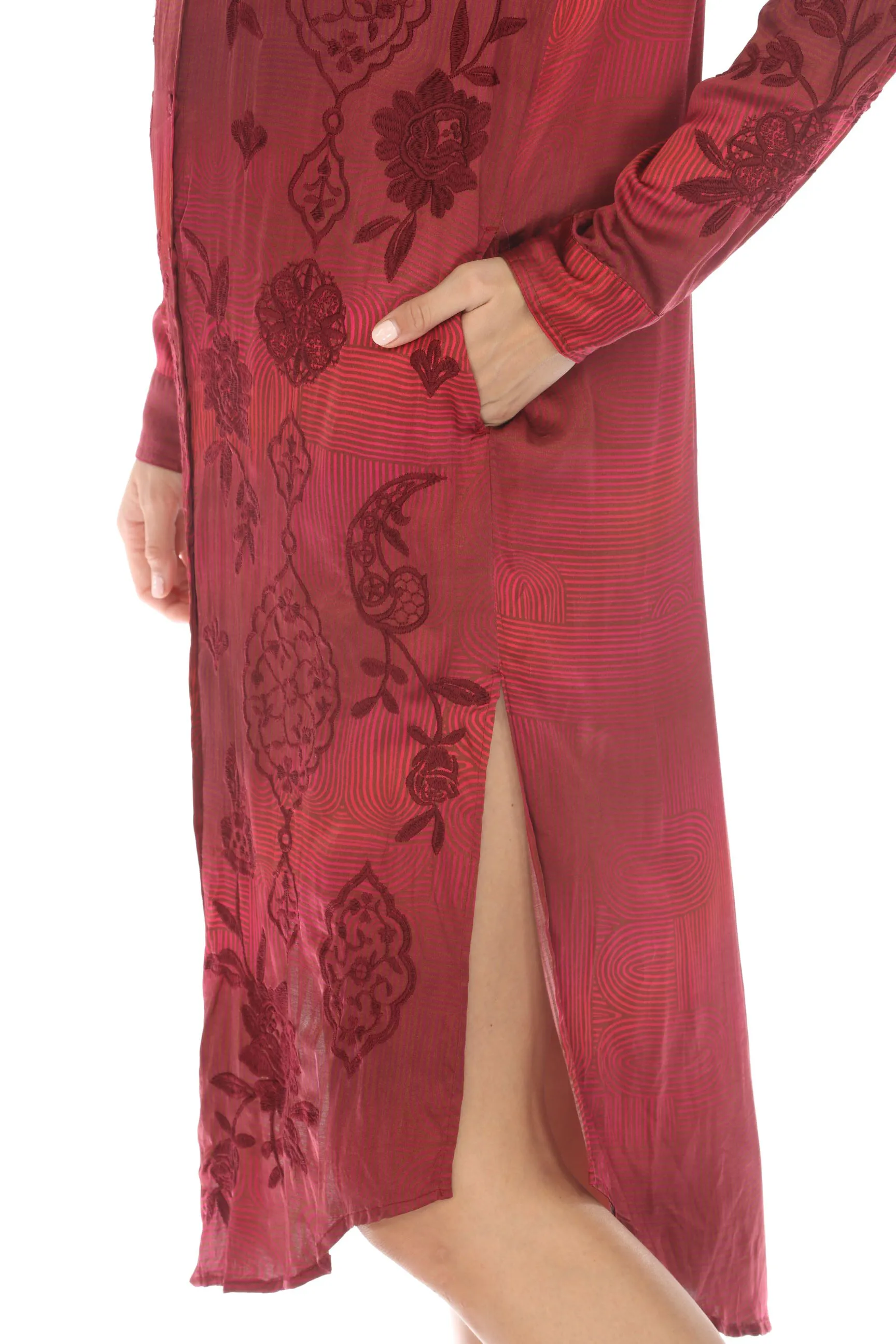 Johnny Was Workshop Kiana Relaxed Overshirt Dress W27923 Boho Chic