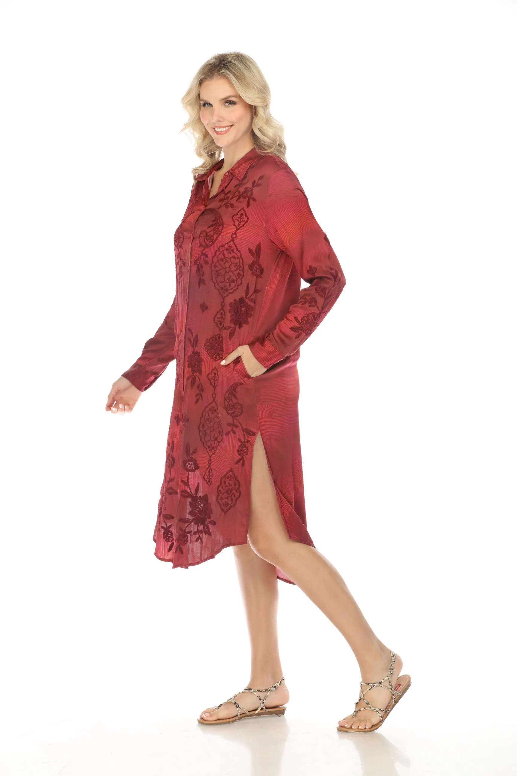 Johnny Was Workshop Kiana Relaxed Overshirt Dress W27923 Boho Chic