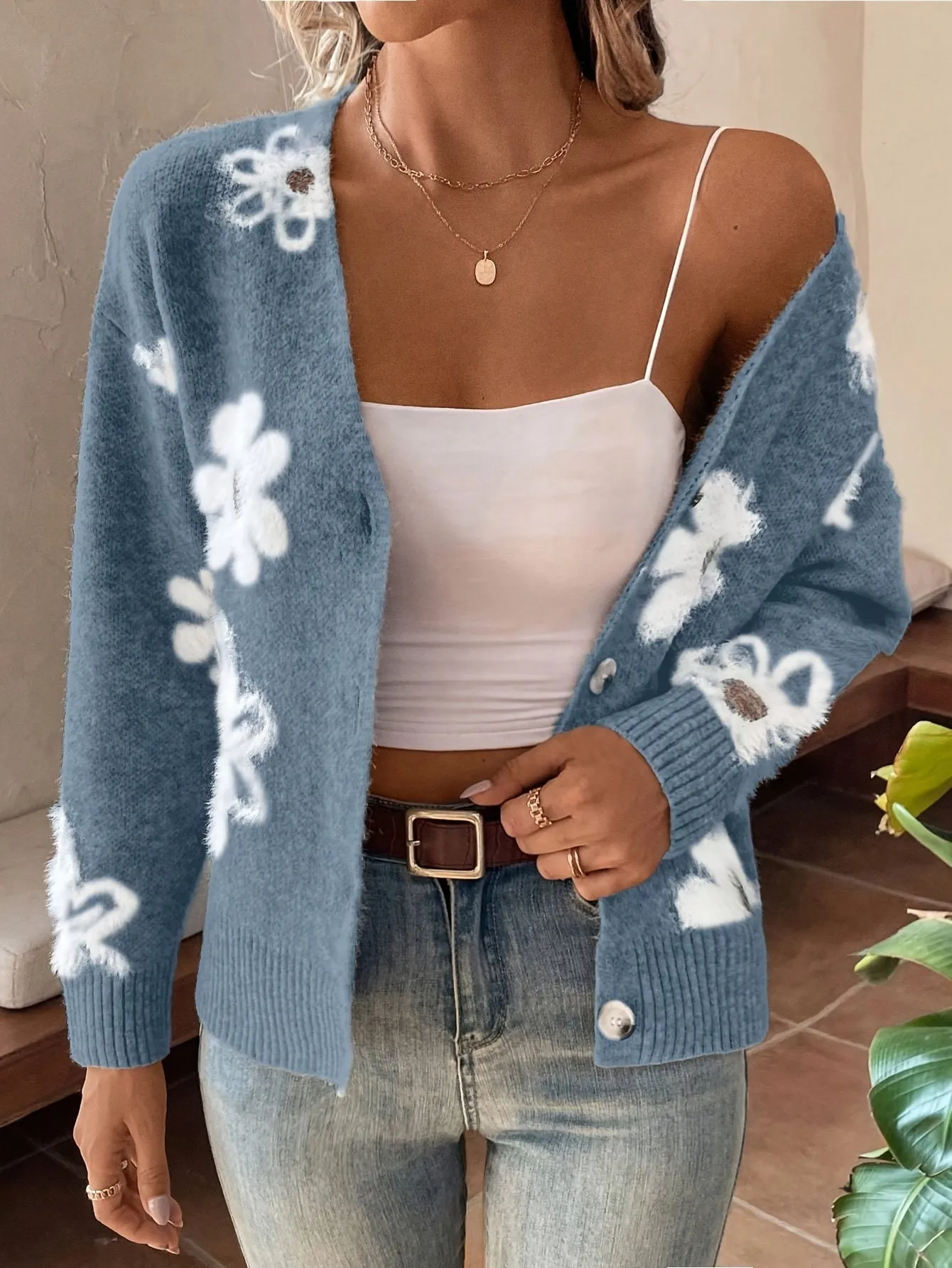 Julia | Floral Pattern Cardigan