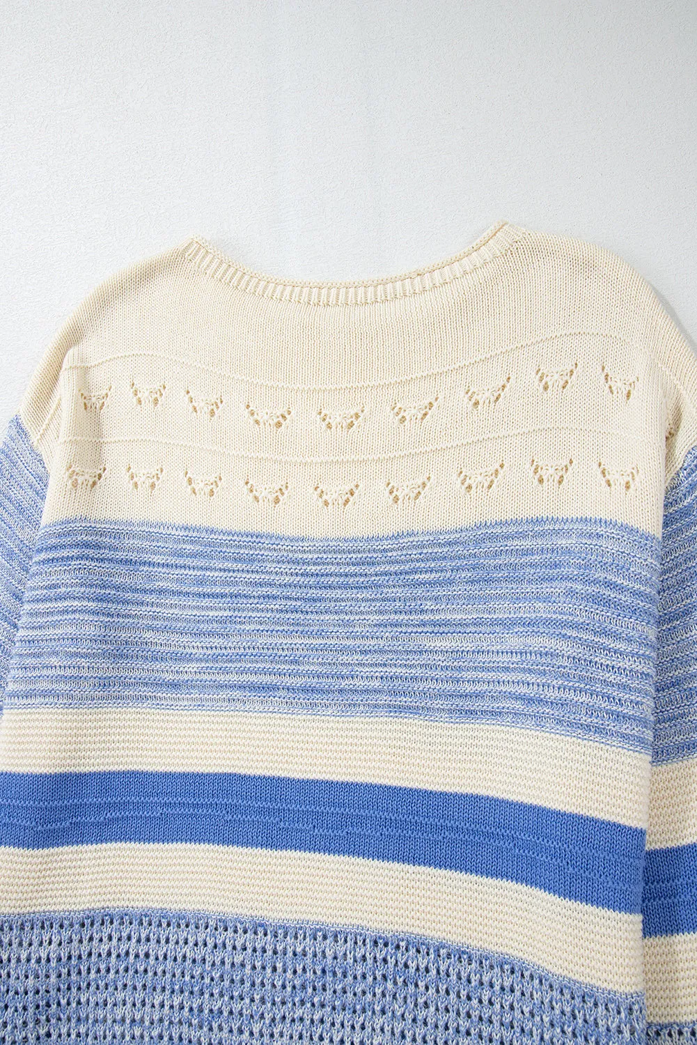 KaleaBoutique Open Stitch Puff Sleeve Sweater