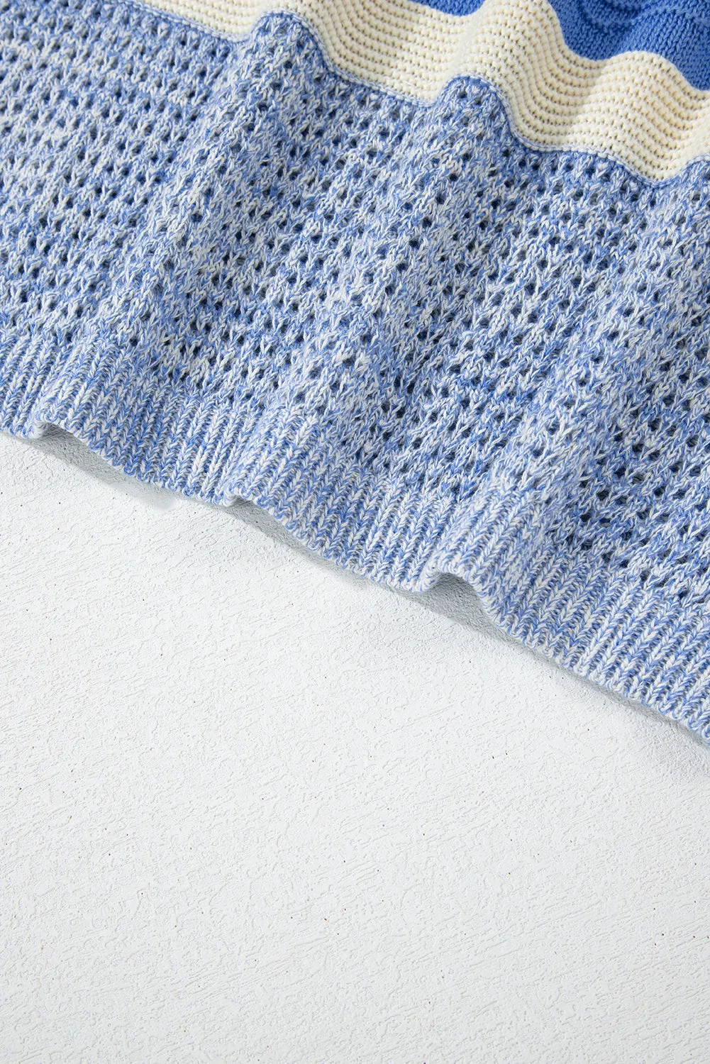 KaleaBoutique Open Stitch Puff Sleeve Sweater