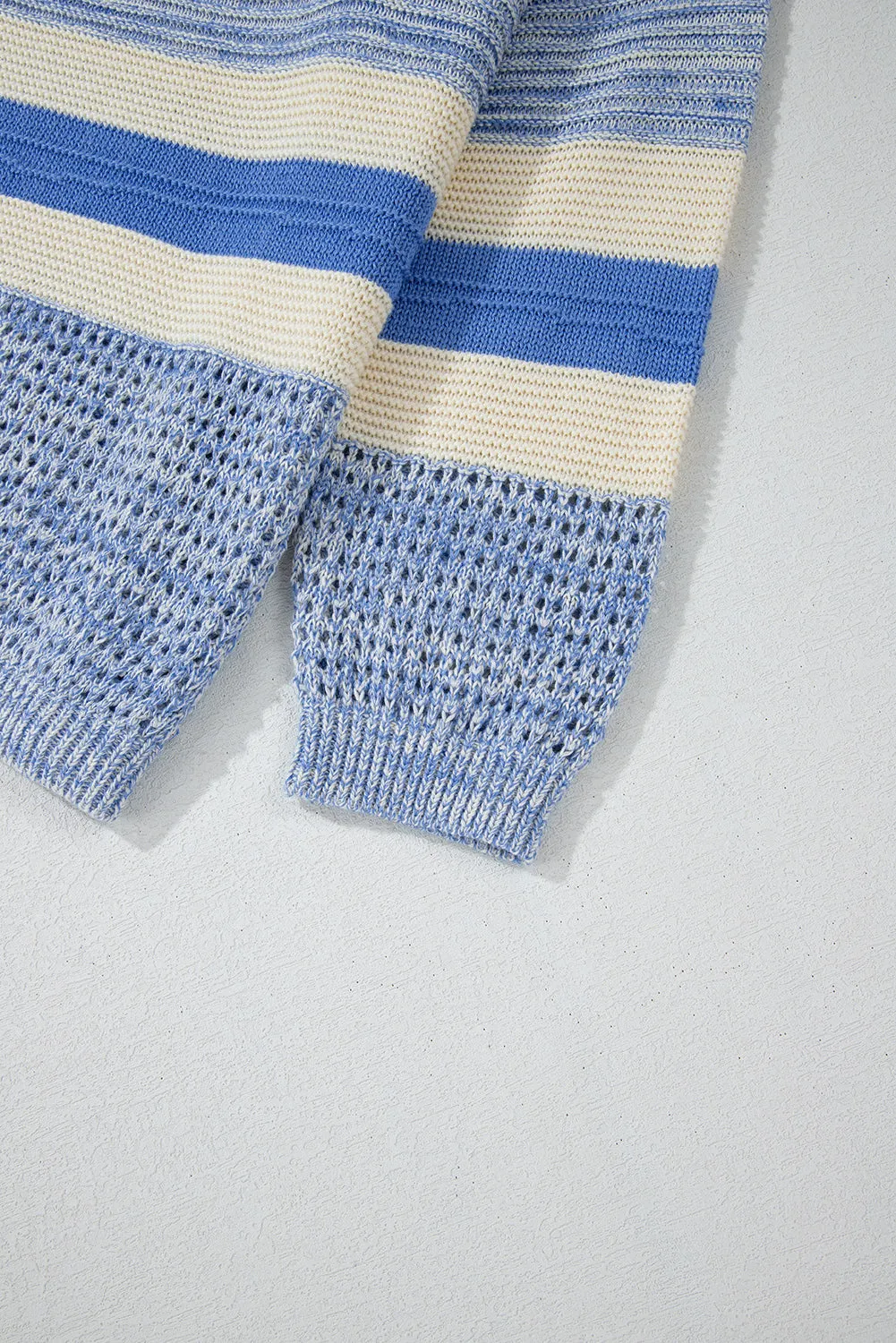 KaleaBoutique Open Stitch Puff Sleeve Sweater