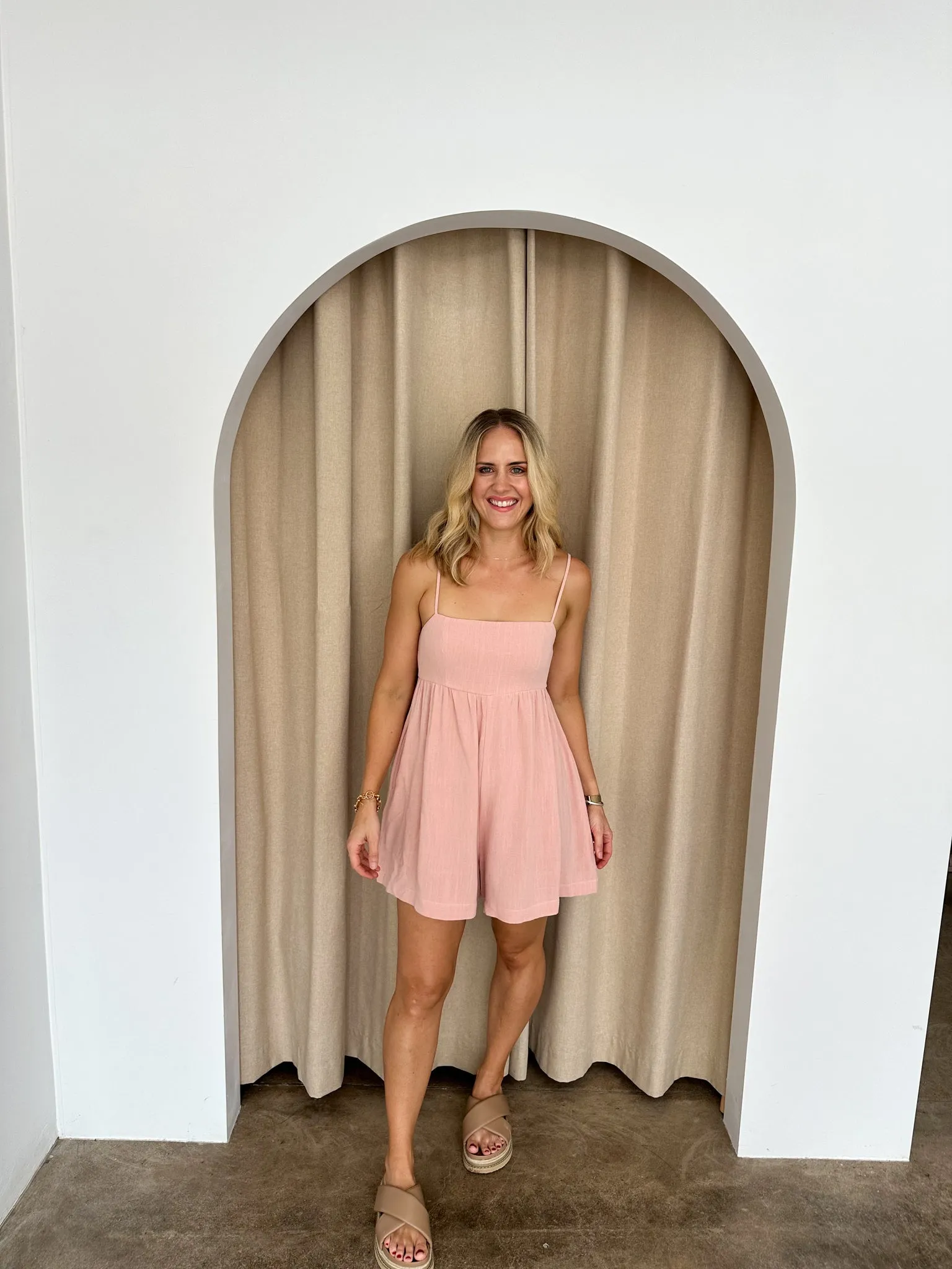 Kandi Playsuit -Blush