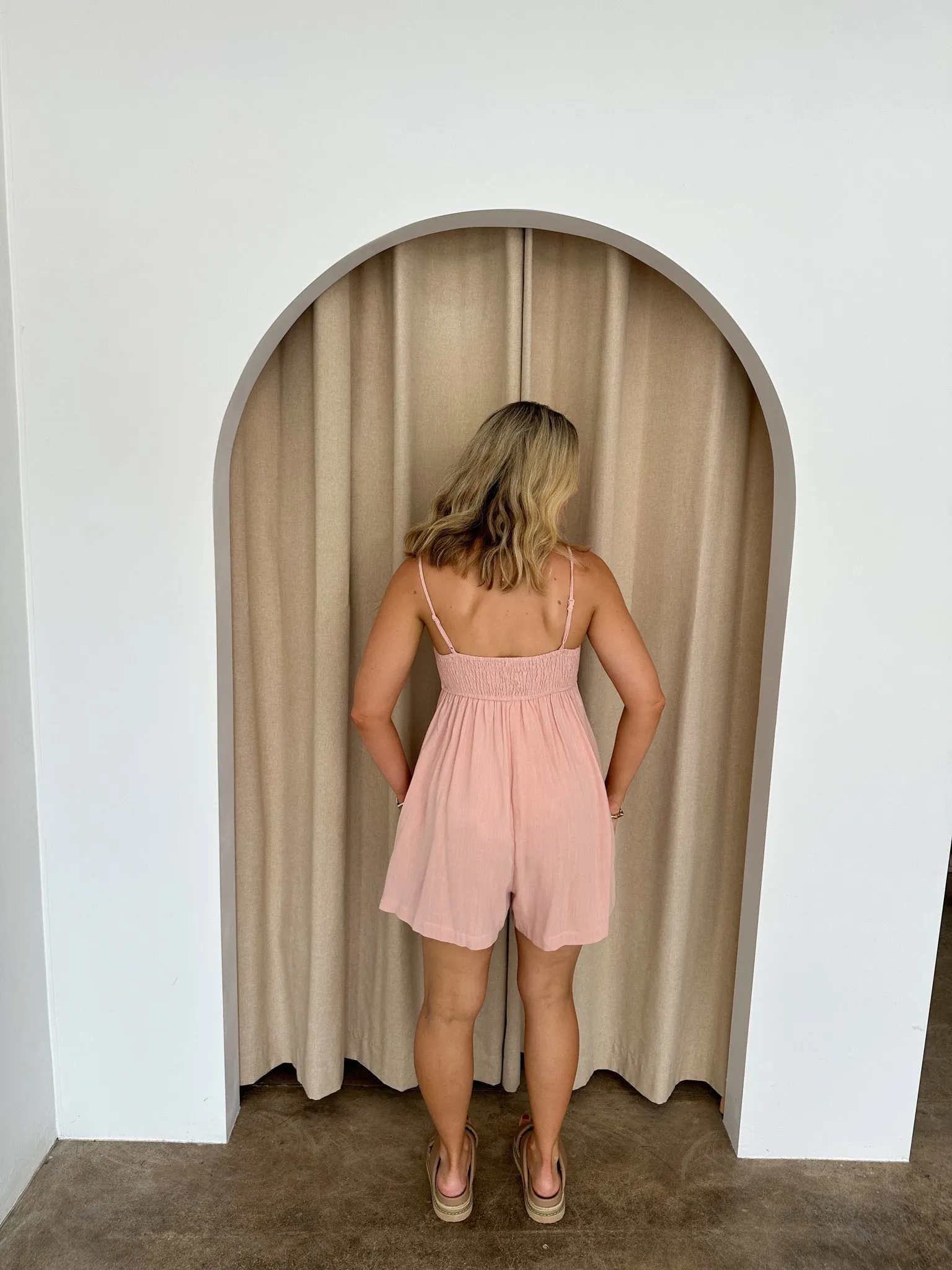 Kandi Playsuit -Blush
