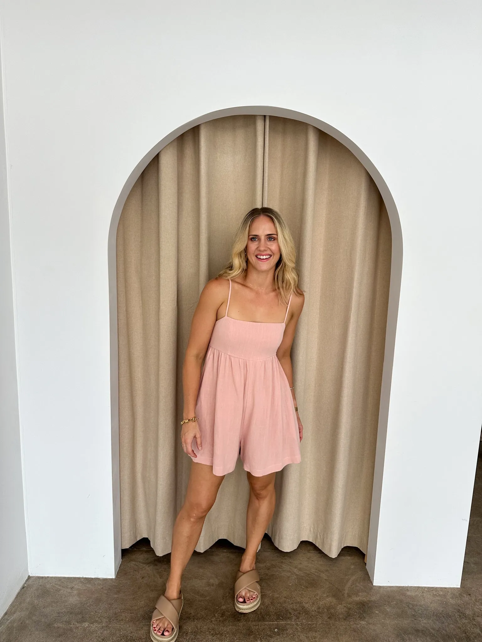 Kandi Playsuit -Blush