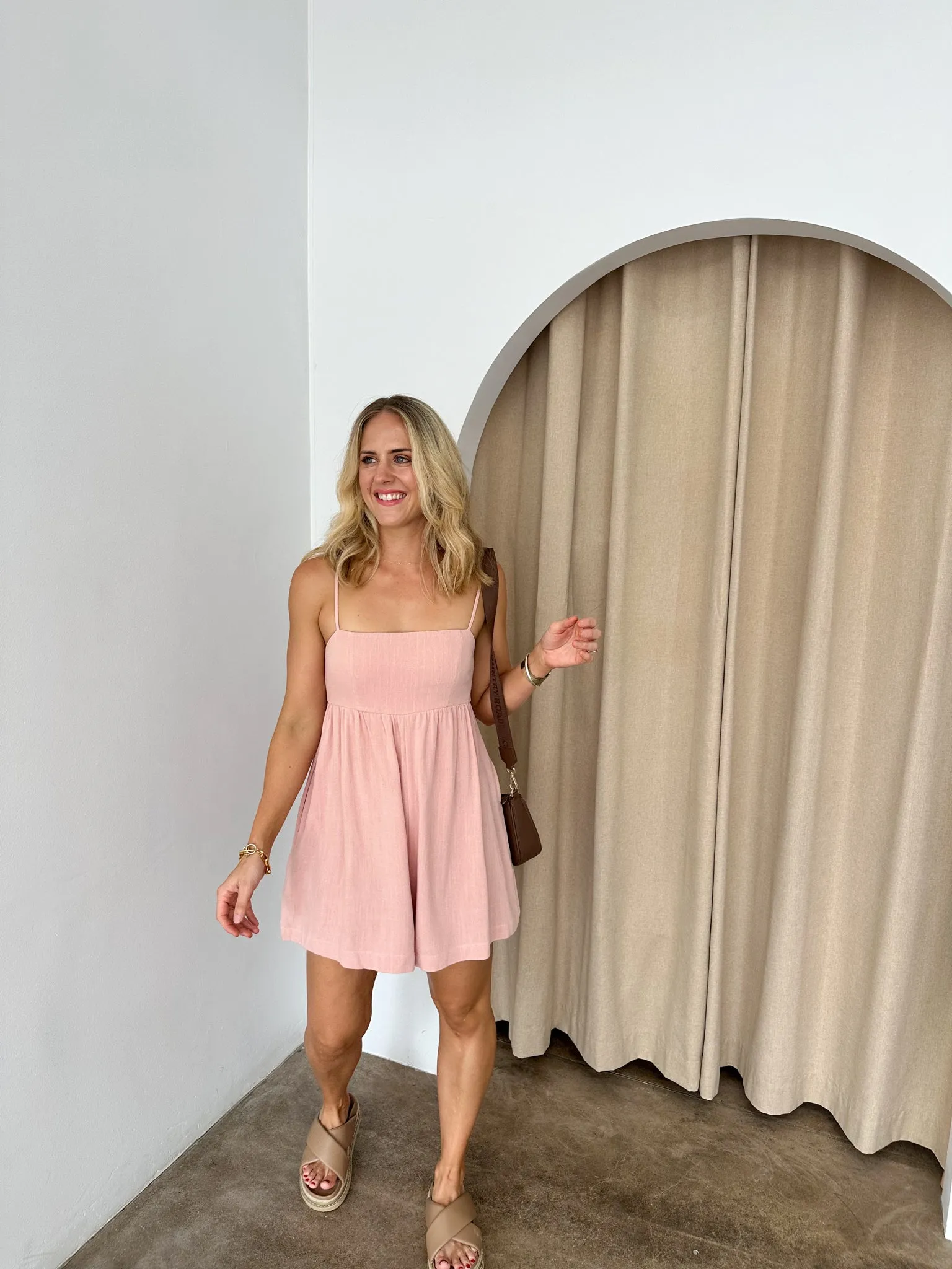 Kandi Playsuit -Blush