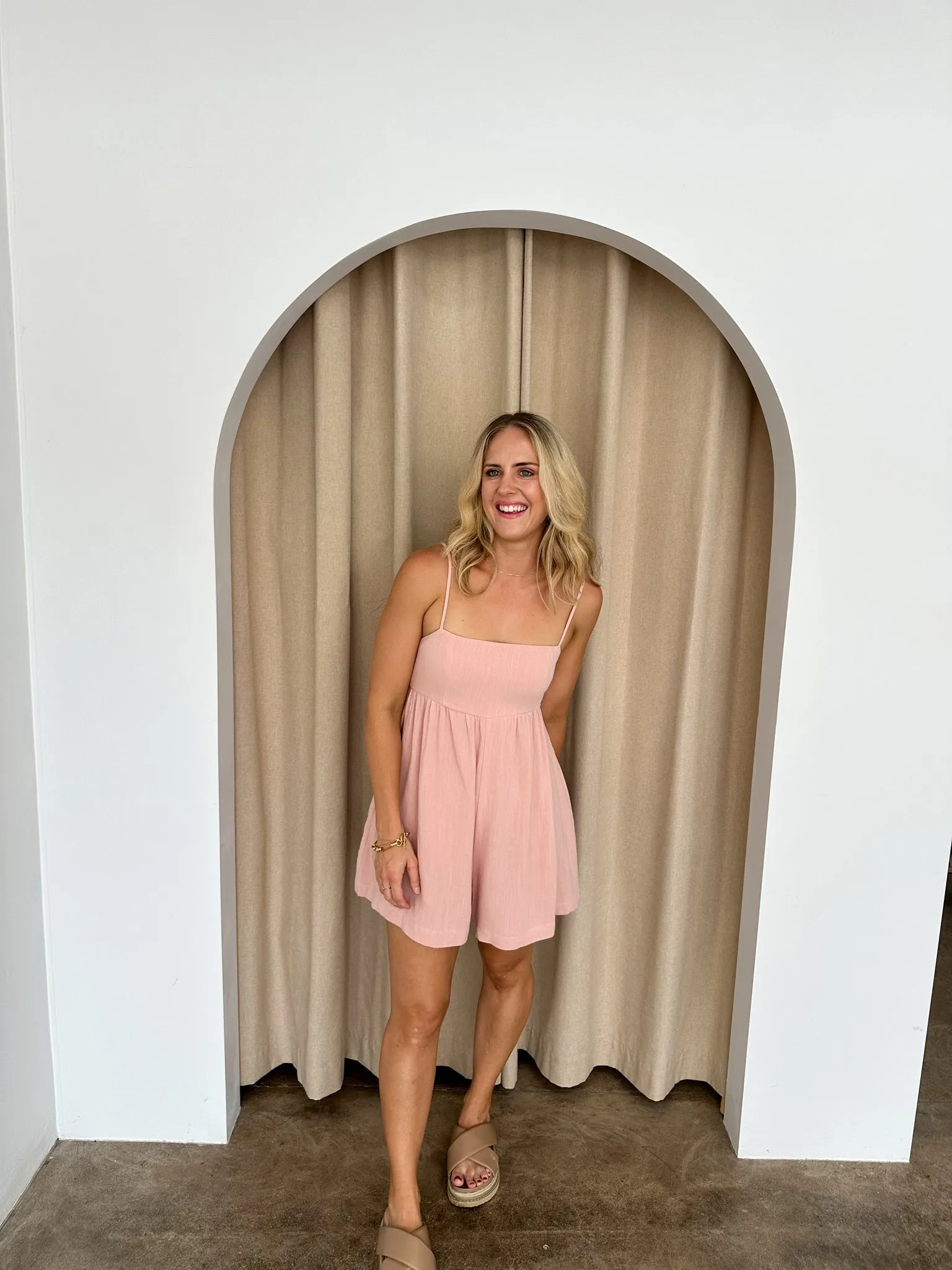 Kandi Playsuit -Blush