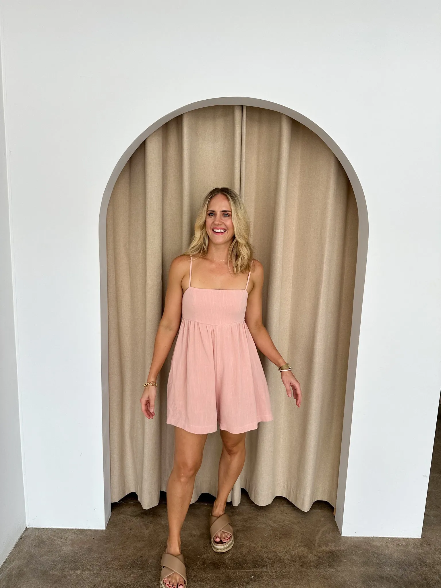 Kandi Playsuit -Blush