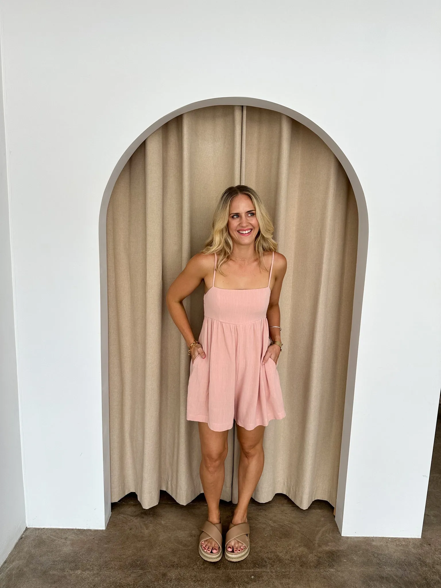 Kandi Playsuit -Blush