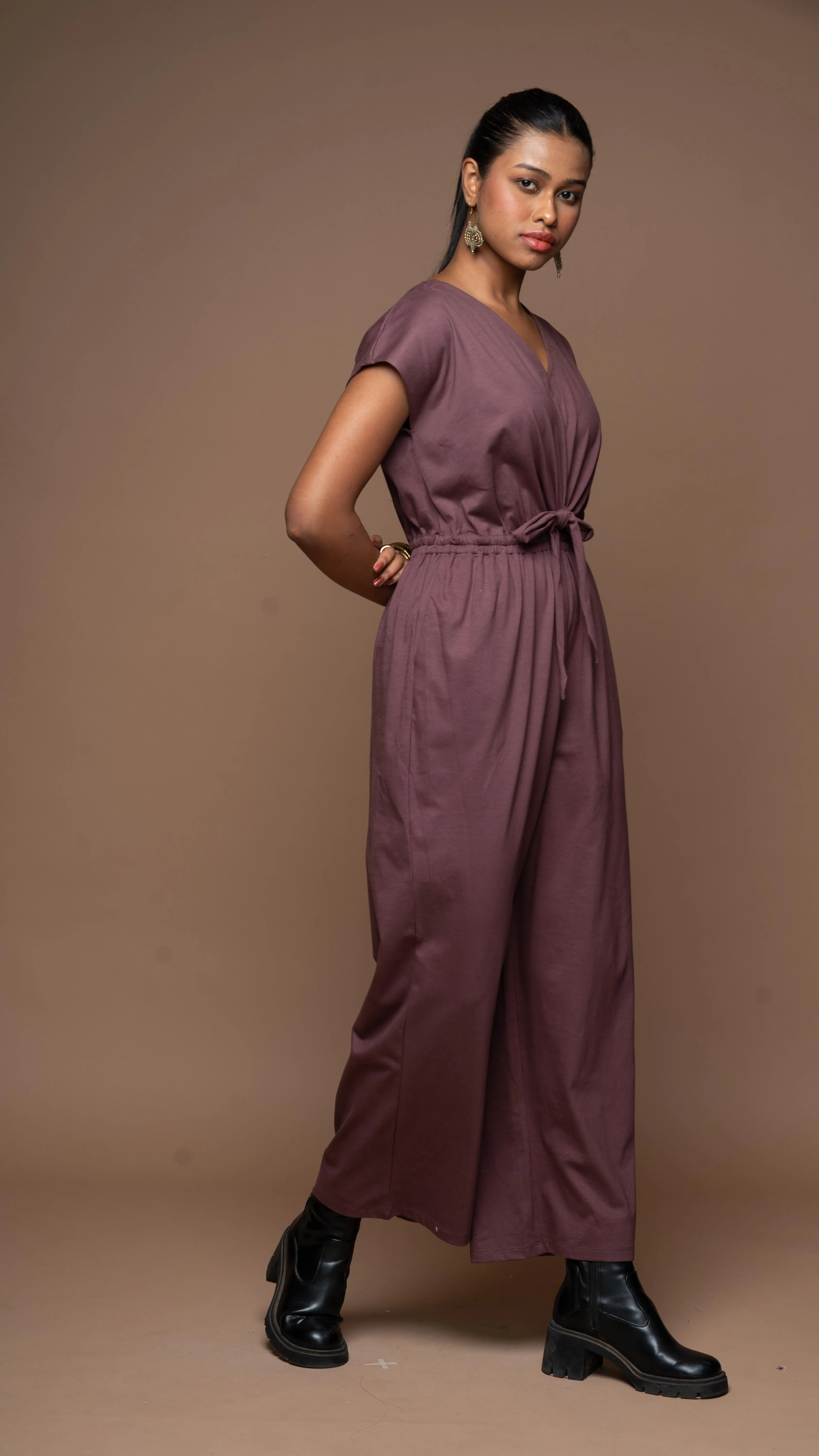 Knot me up Jumpsuit in muted Plum