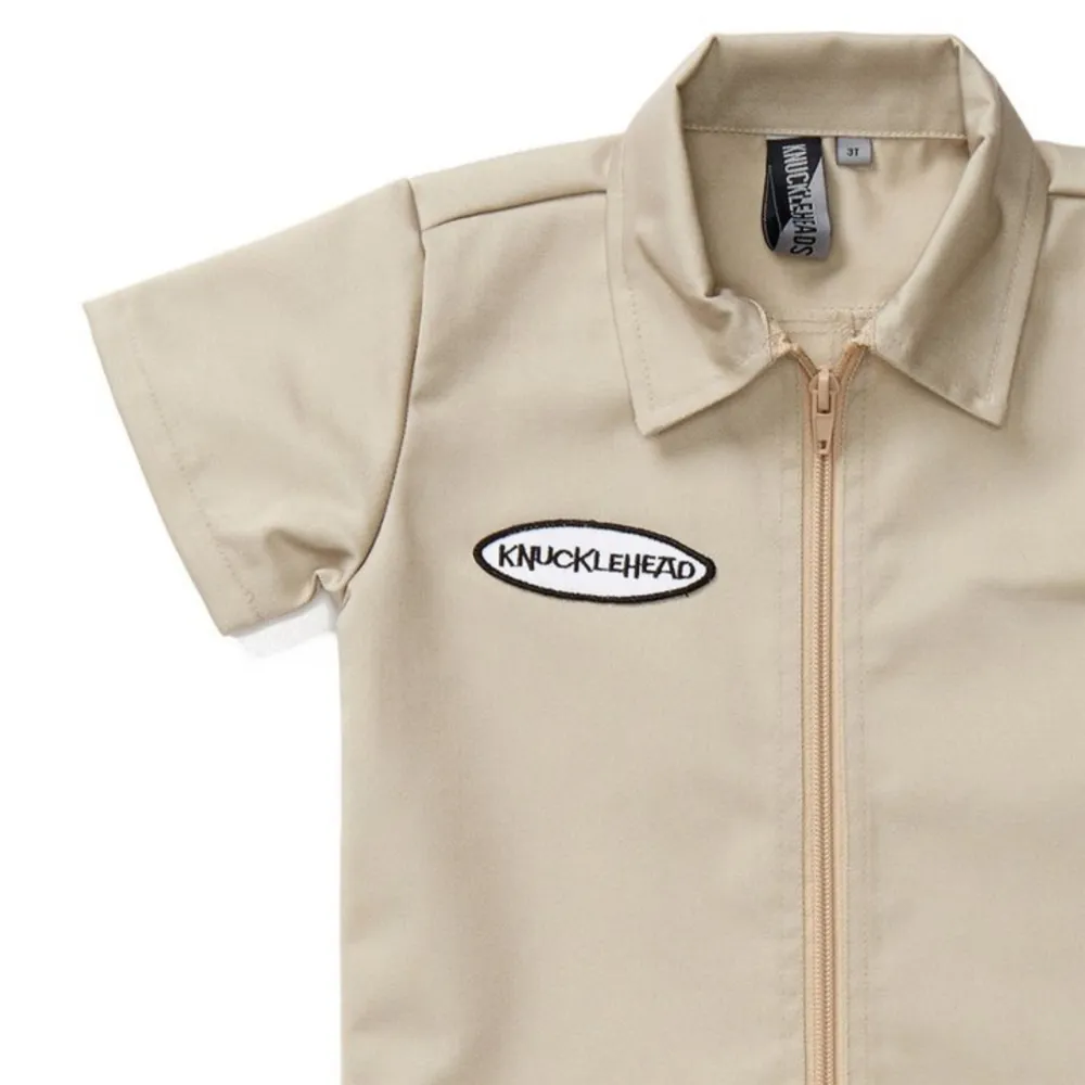 Knuckleheads Boys/ Girls Tan Grease Monkey Coverall