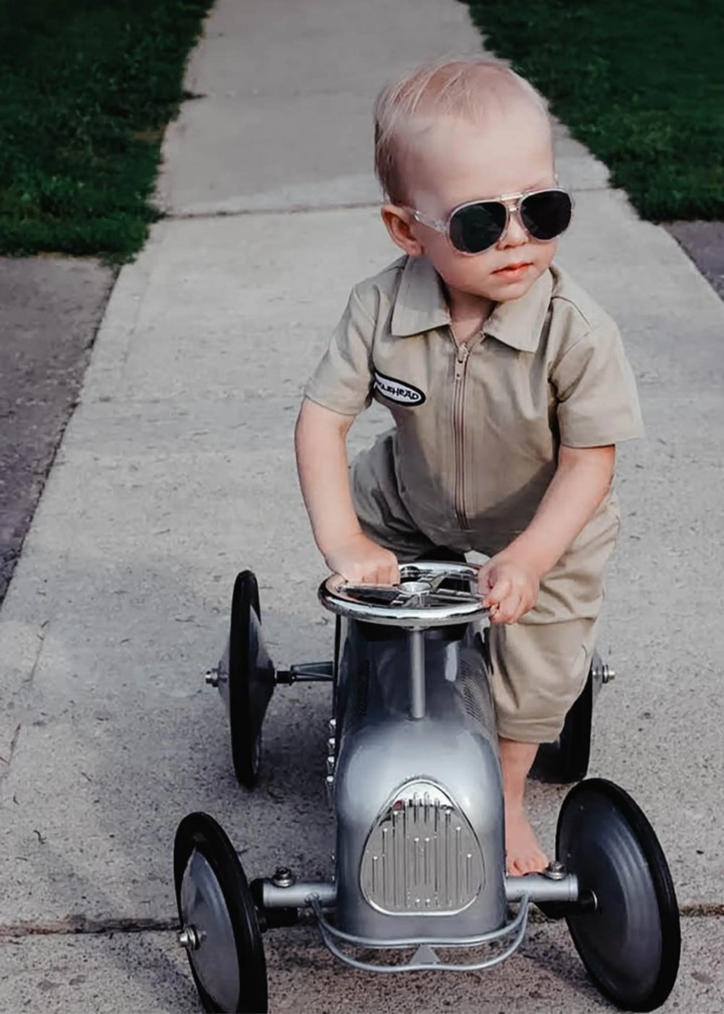 Knuckleheads Boys/ Girls Tan Grease Monkey Coverall