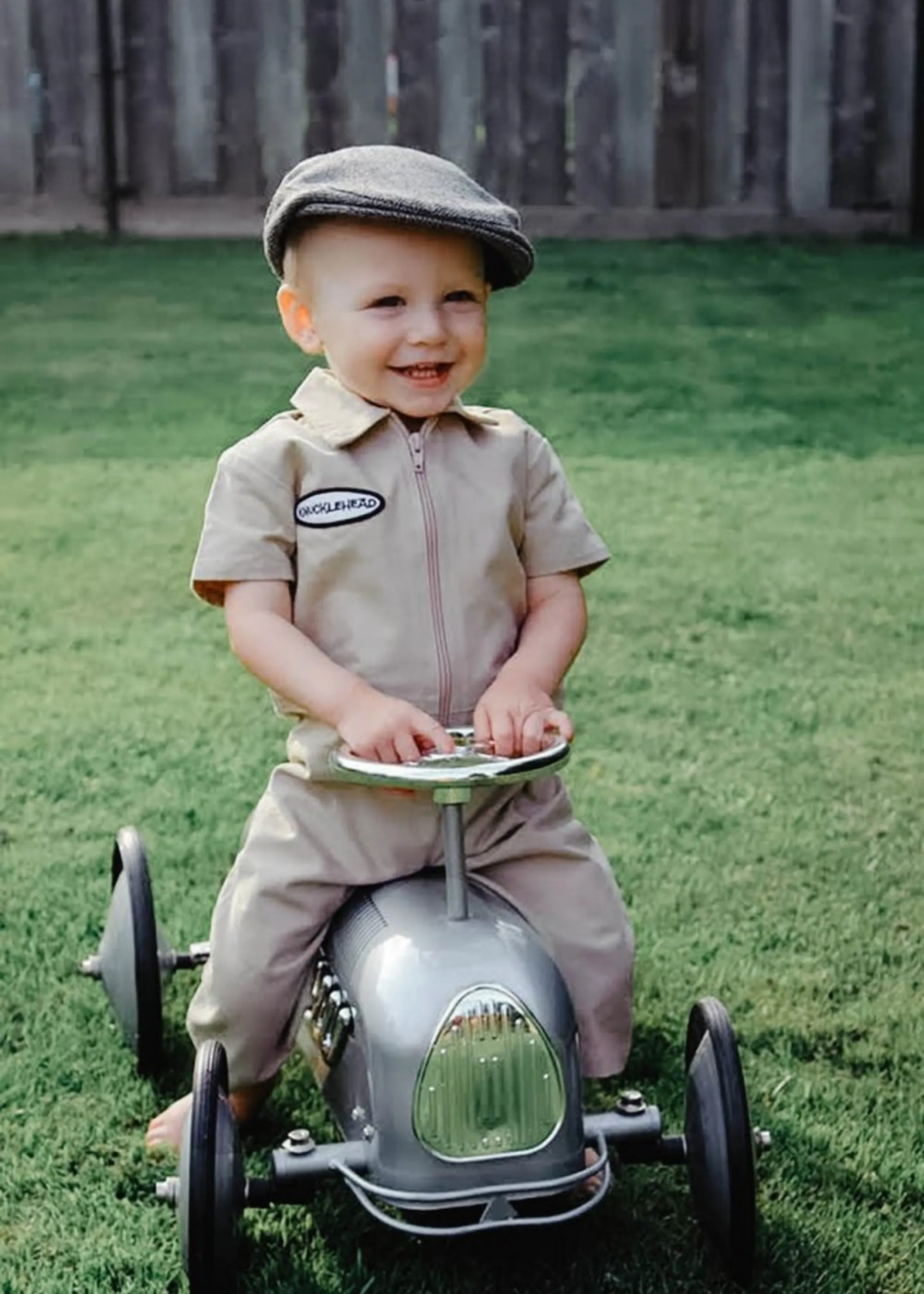 Knuckleheads Boys/ Girls Tan Grease Monkey Coverall